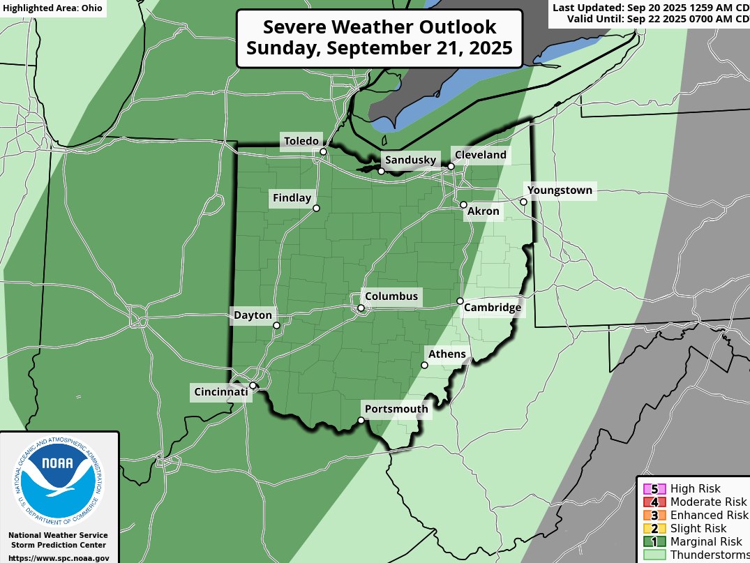 Eric - RISK FOR SEVERE STORMS IN OHIO SUNDAY- Well - just like that ...