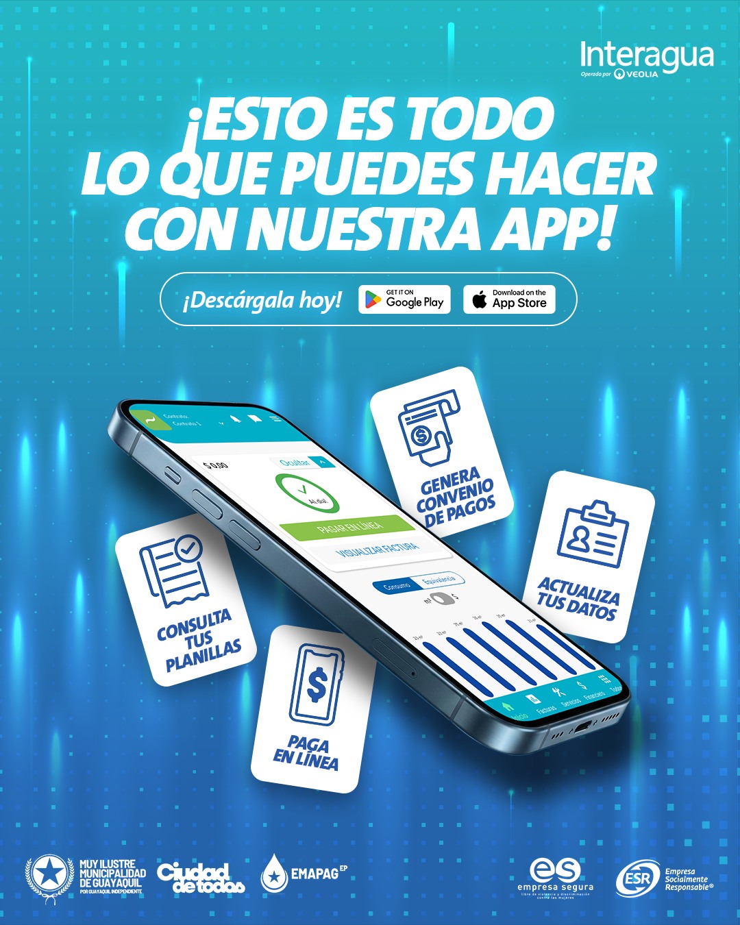 Interagua - 📲 Todo lo que necesitas, en un solo lugar. Con nuestra app ...
