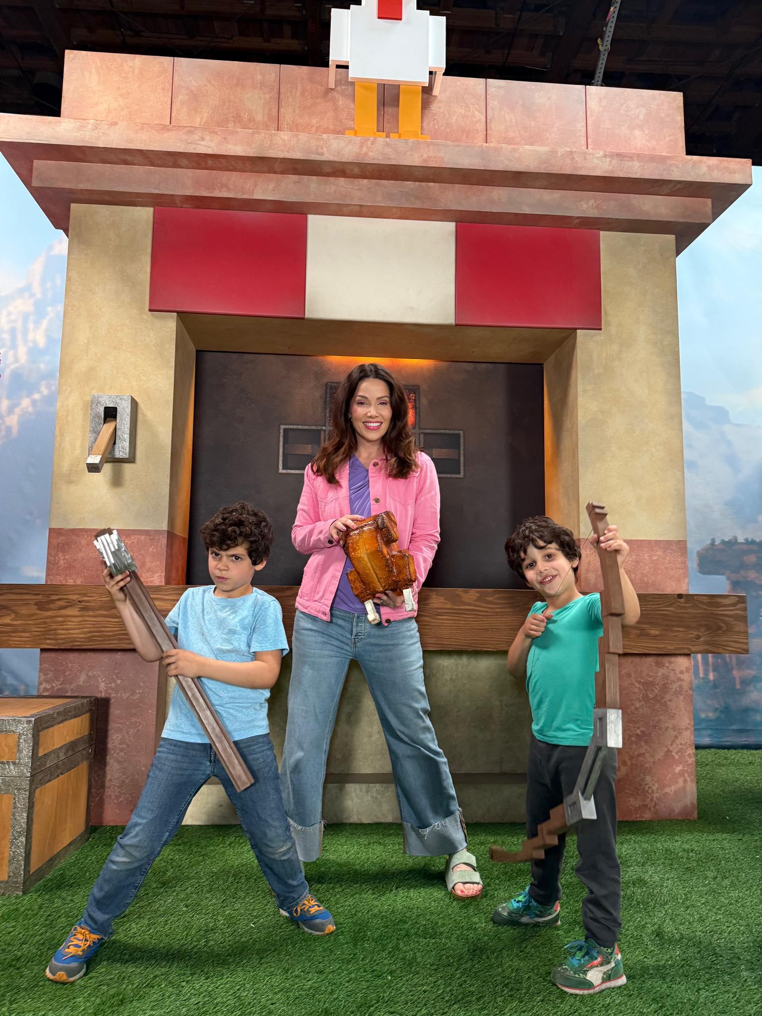 Stuart - Look who got to visit the Minecraft movie set today! # ...