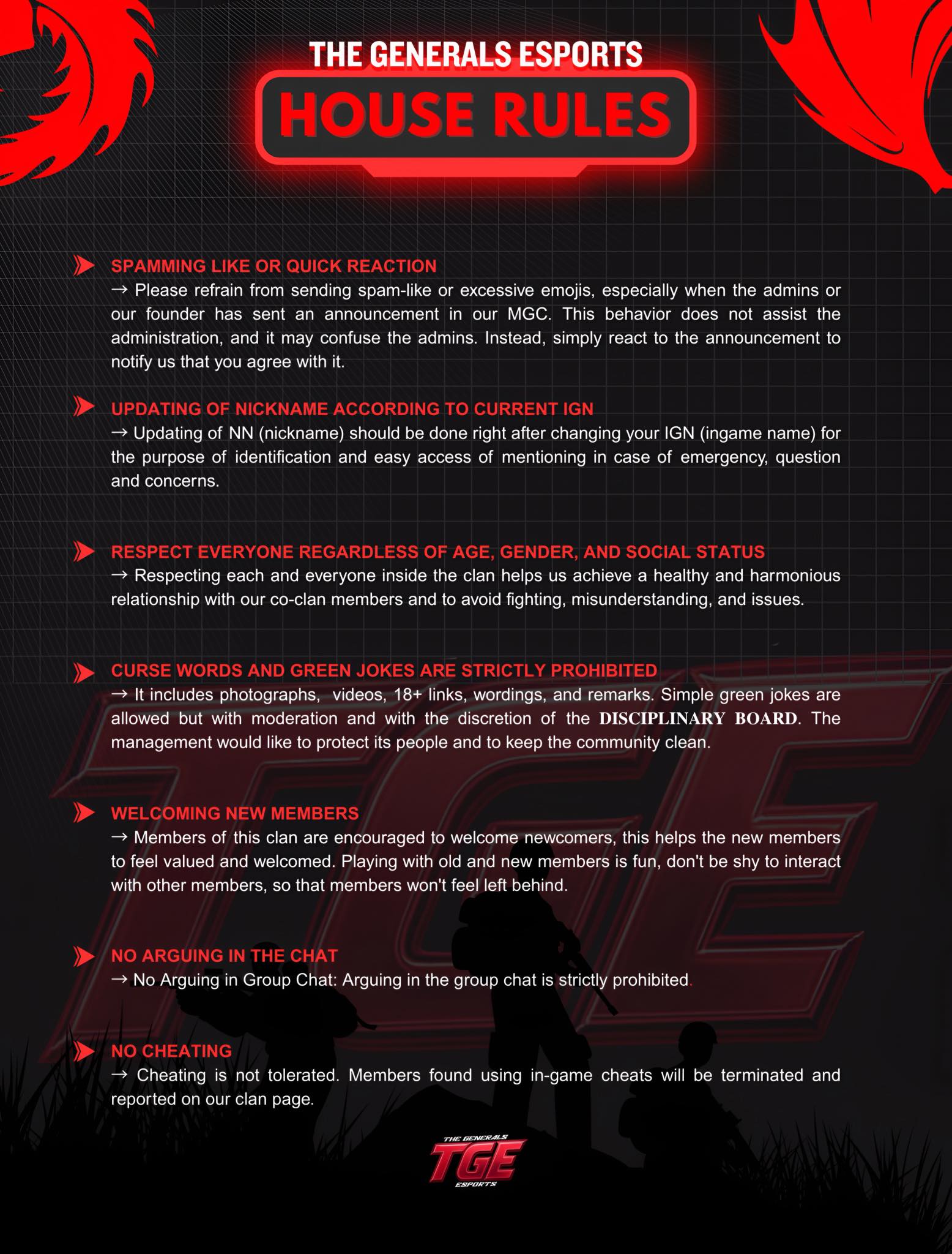 𝐓𝐨 𝐤𝐞𝐞𝐩 𝐨𝐮𝐫 𝐜𝐨𝐦𝐦𝐮𝐧𝐢𝐭𝐲 𝐟𝐮𝐧, 𝐟𝐚𝐢𝐫,... - The Generals Esports | Facebook