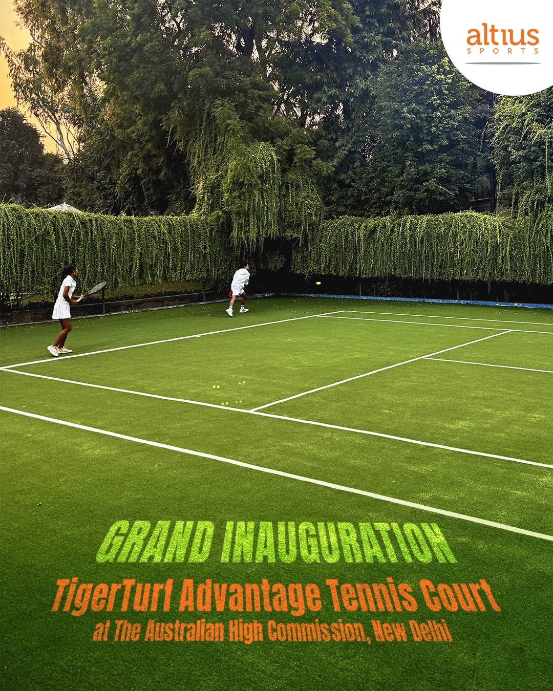 Altius - The latest TigerTurf tennis court was inaugurated... | Facebook