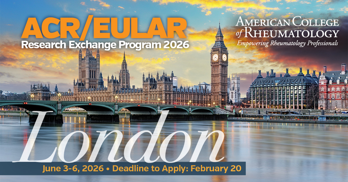 American - Call for applications for the 2026 ACR/EULAR Research ...