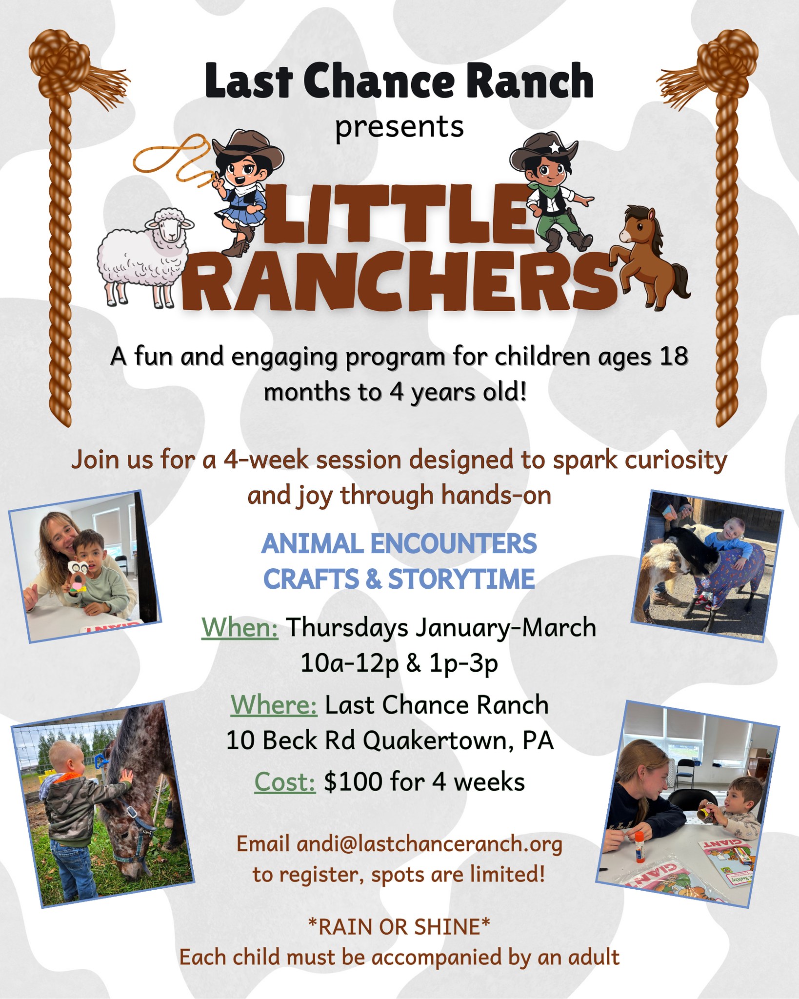 🌟 Winter 2026 Little Ranchers! 🌟 We... - Last Chance Ranch | Facebook