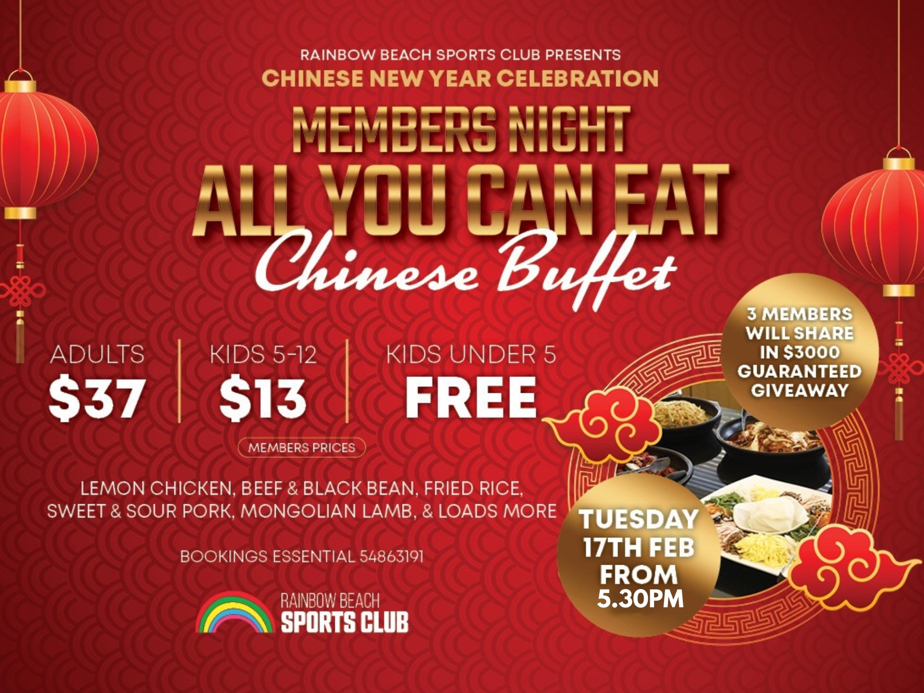 Rainbow - OUR MEMBERS NIGHT All-You-Can-Eat Chinese New Year ...