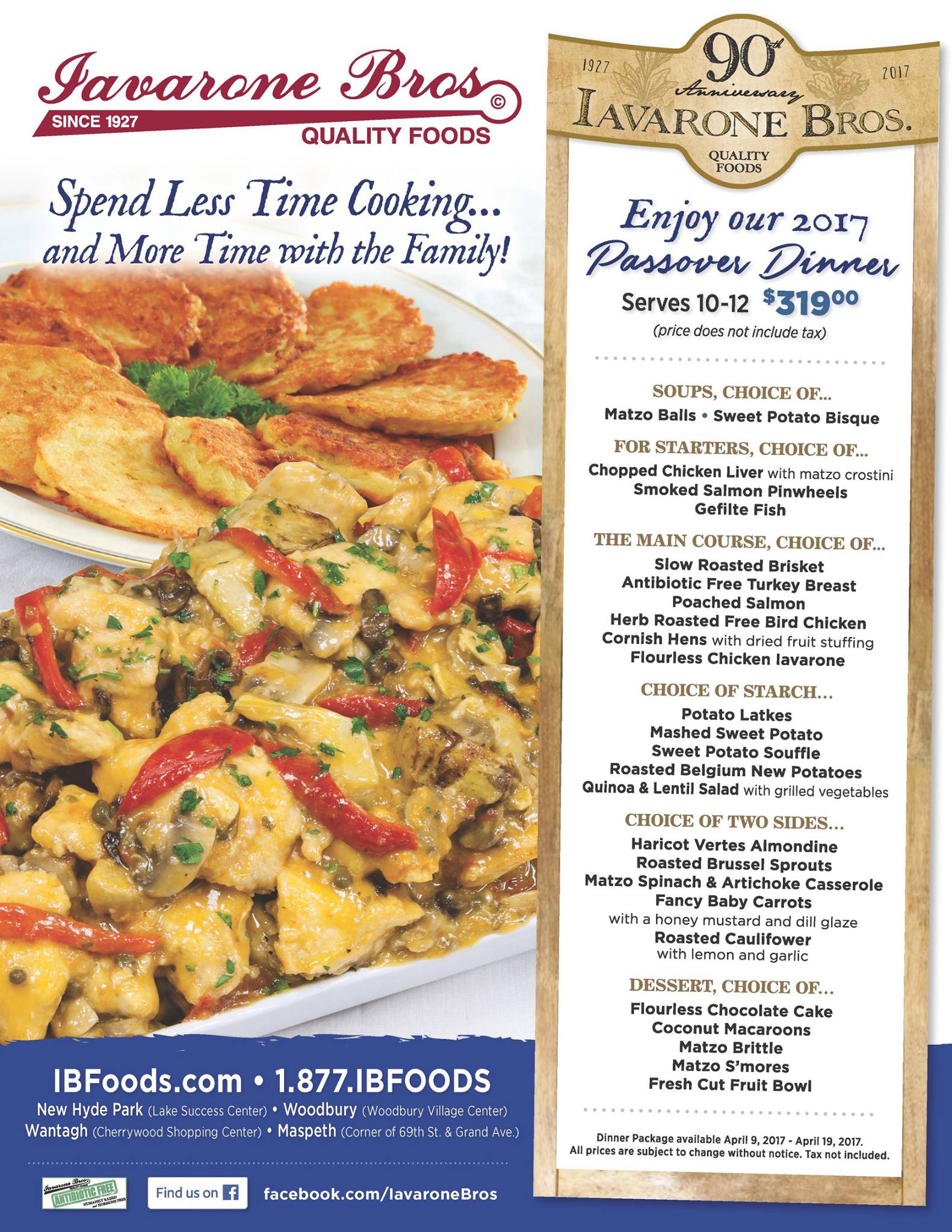 Iavarone - Presenting Our 2017 Passover Menu! | Facebook