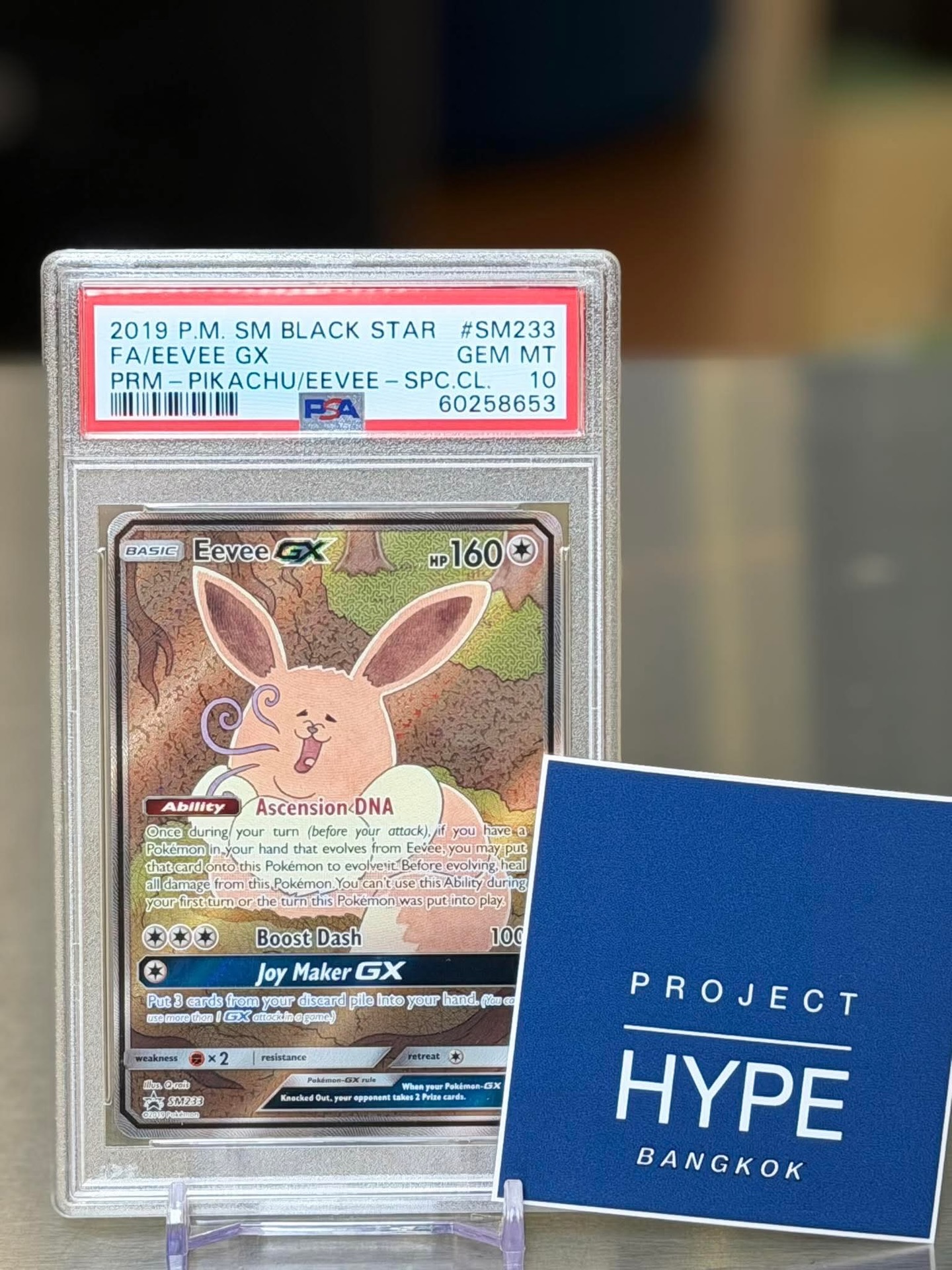 2019 POKEMON SM BLACK STAR PROMO #SM233 FULL ART/EEVEE GX PSA 10