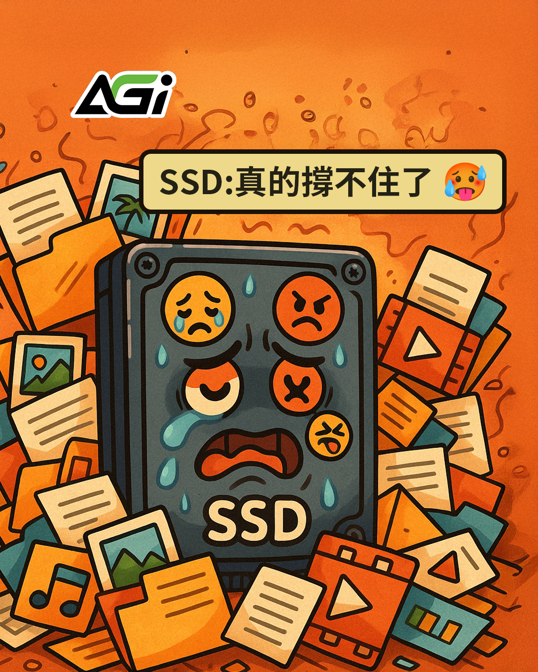 AGI 亞奇雷 - 【如果 SSD 會說話】 「欸你到底什麼時候要整理我啦！我快爆了好嗎！！」... | Facebook