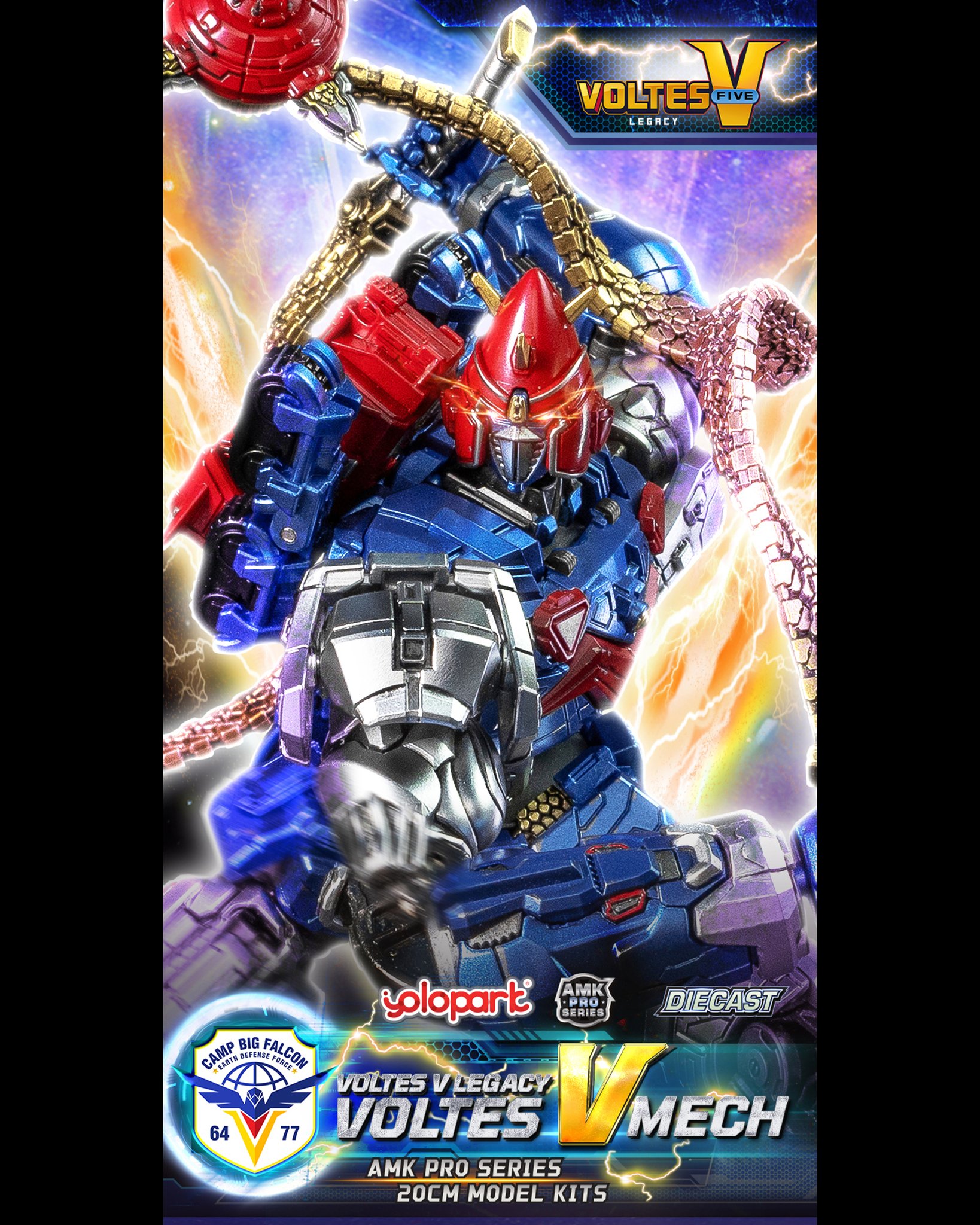AMK Pro Series Voltes V Legacy – Voltes V Mech – 20cm Model Kits 
