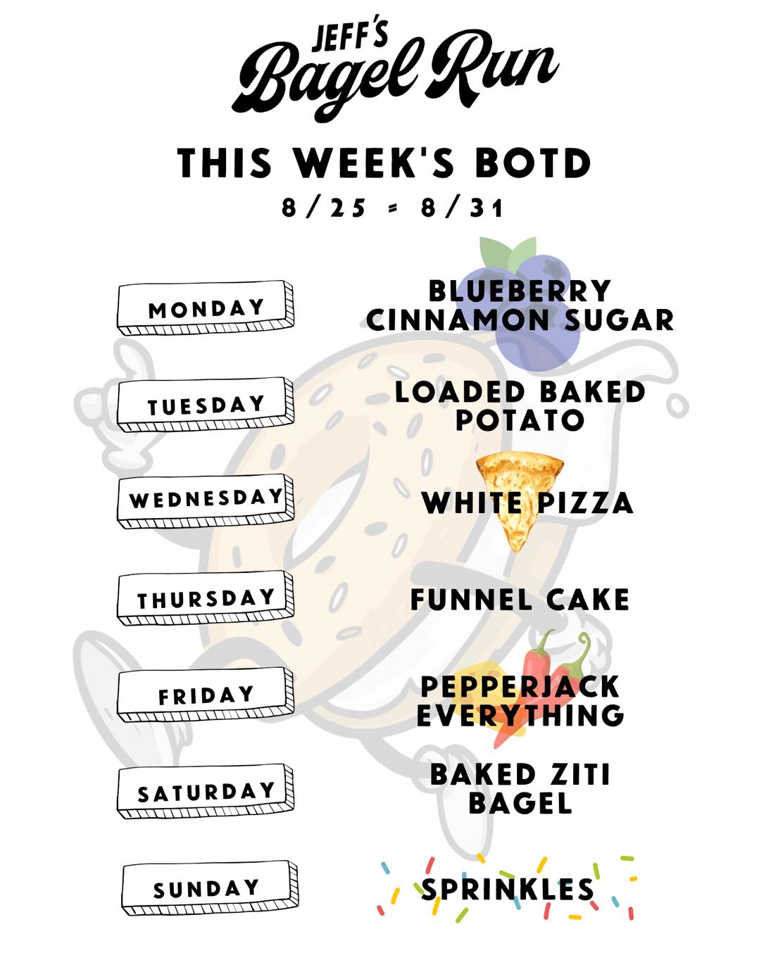Jeff's - Don’t 👏🏻 sleep 👏🏻 in! This week’s Bagel of the Day (BOTD) line ...