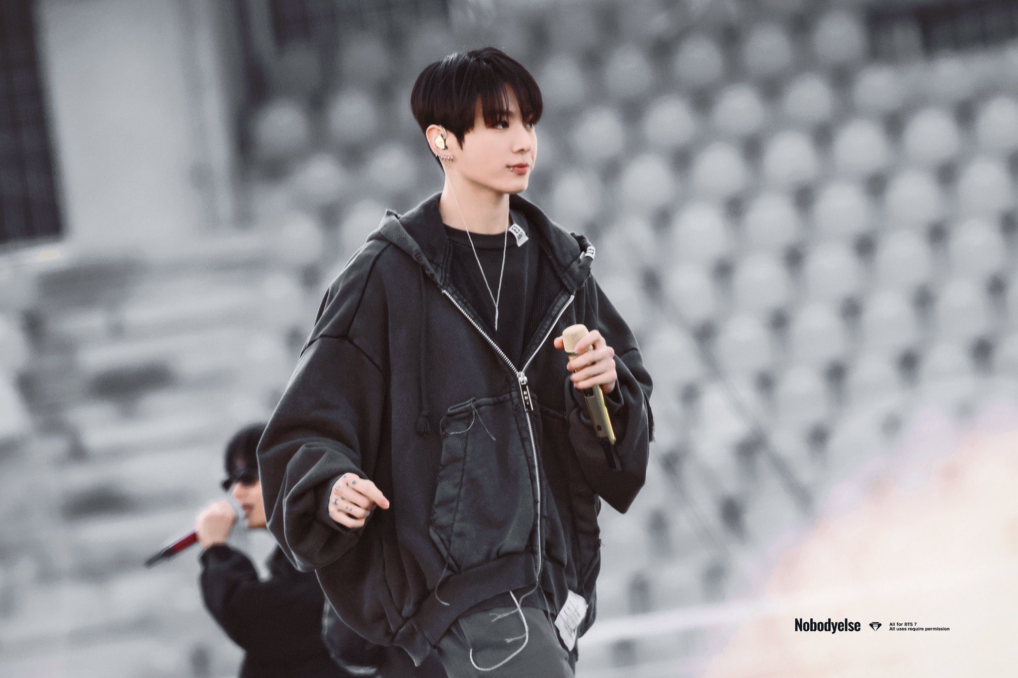 Jungkook looks so happy. Take care dear. You'll burn the stage