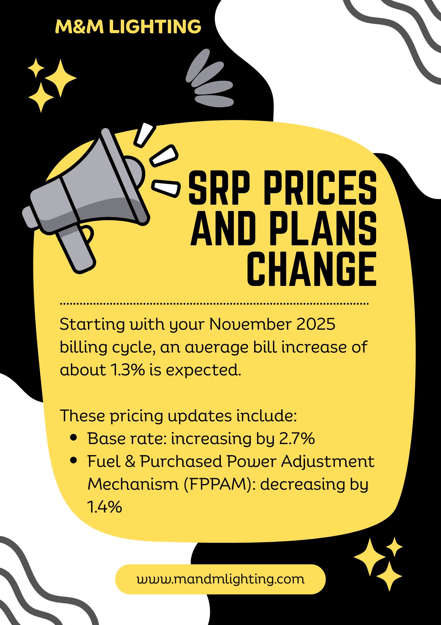 M&M Lighting - ⚡ SRP: Upcoming Pricing & Plan Updates for... | Facebook