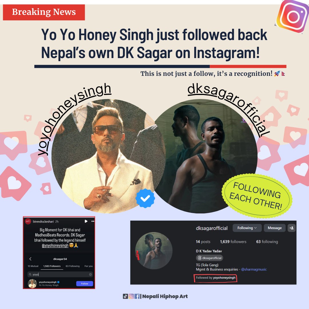 Nepali - 🚨 Breaking: Yo Yo Honey Singh just followed back Nepal’s own ...