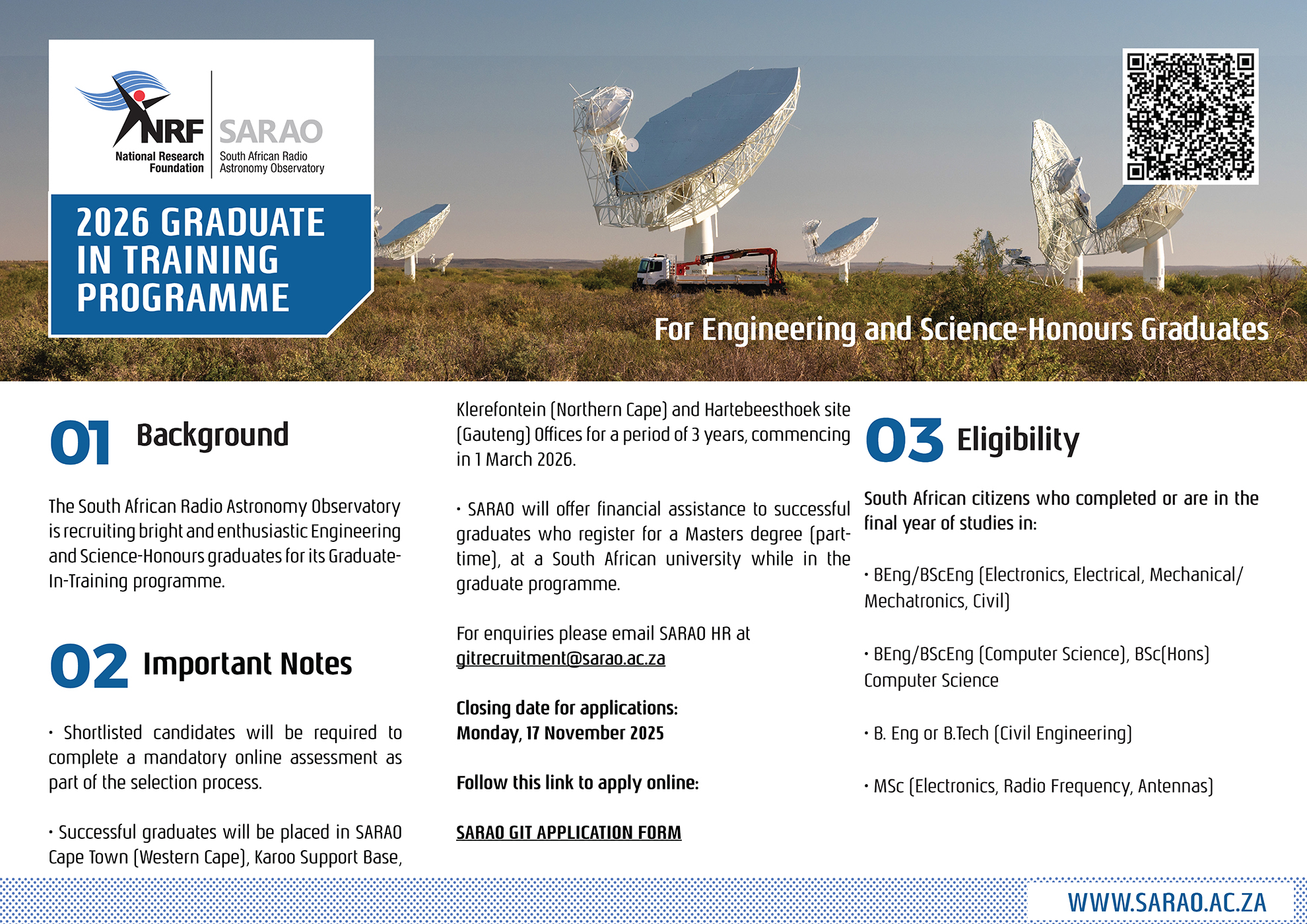 African - The South African Radio Astronomy Observatory (SARAO) is ...