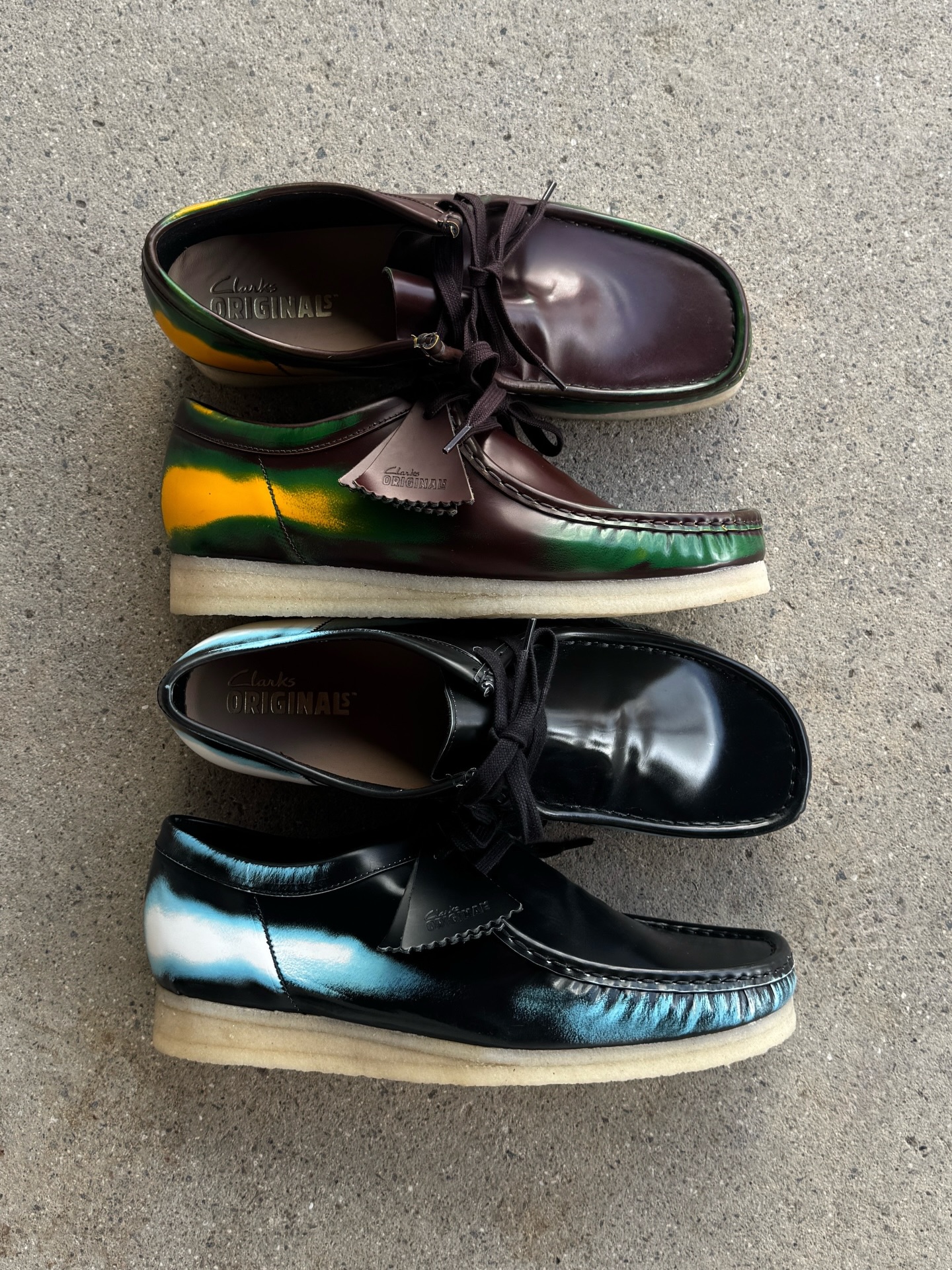 The Wallabee™ in Blue & Black Brush Off for SS26. New for the
