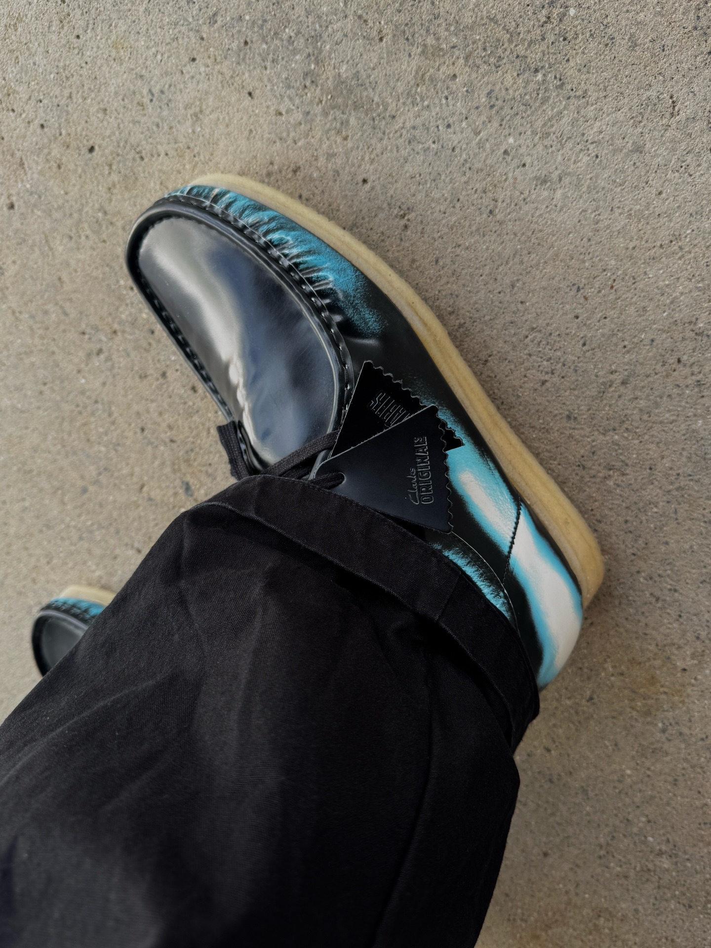 The Wallabee™ in Blue & Black Brush Off for SS26. New for the