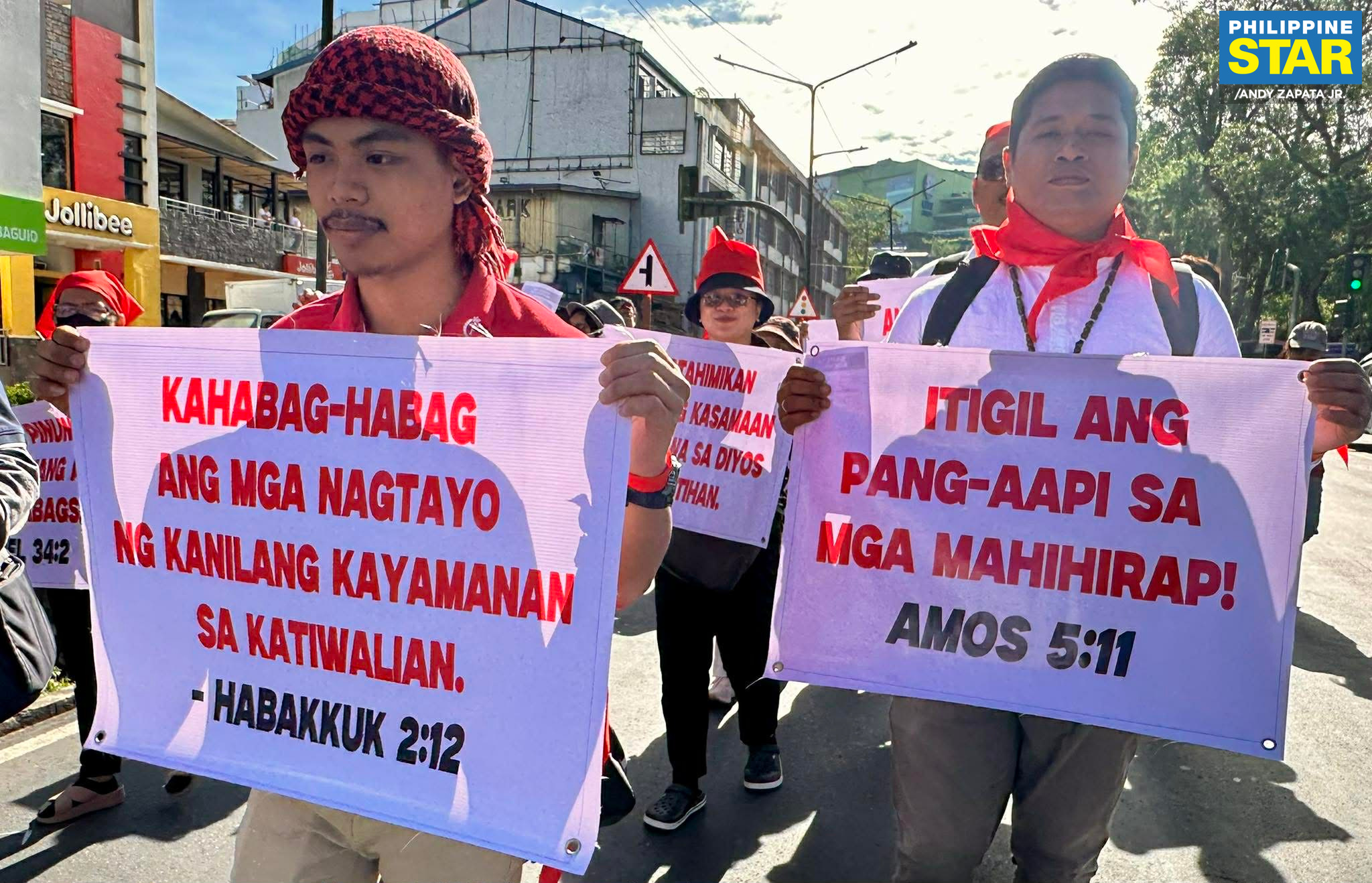 Philippine - Protesters gather at the Baguio Convention Center at 8 AM ...