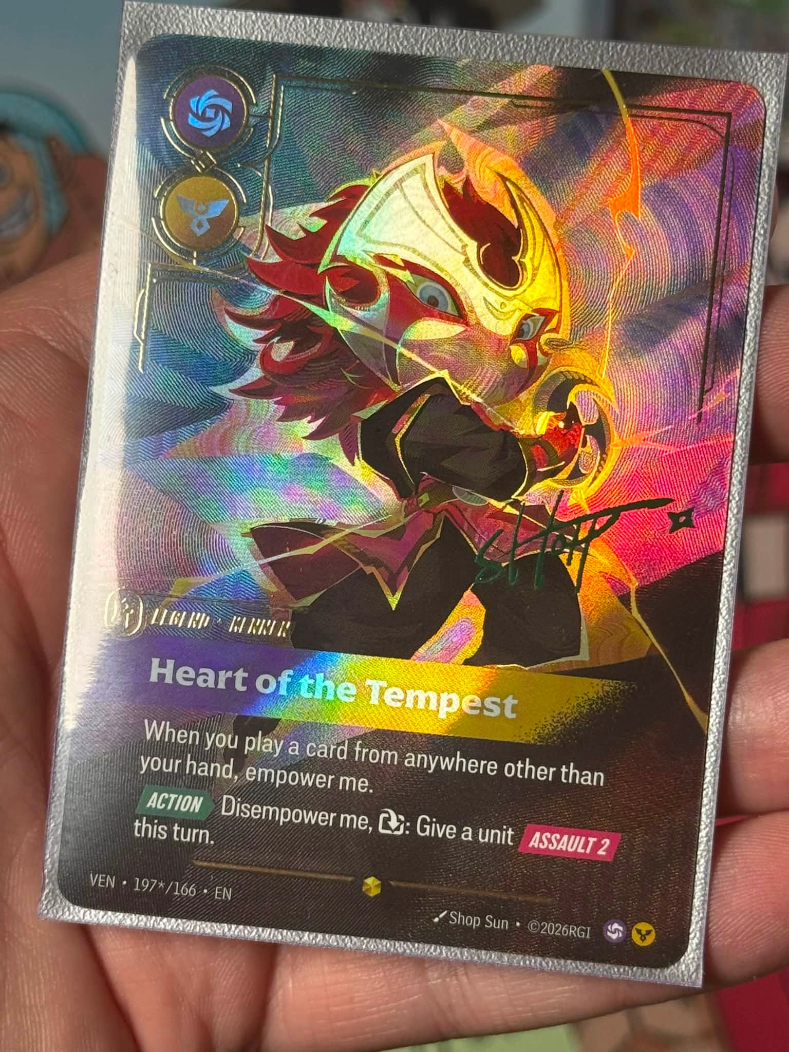 Riftbound League of Legends TCG player shares signed Kennen card pull