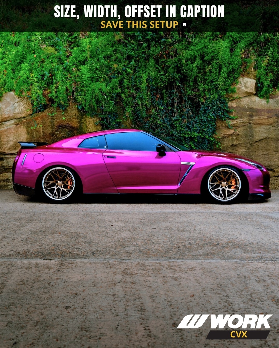 Nissan GTR35 X CVX F: 5-114.3 20x10.0 +30 H-disk R: 5-114.3 20x12