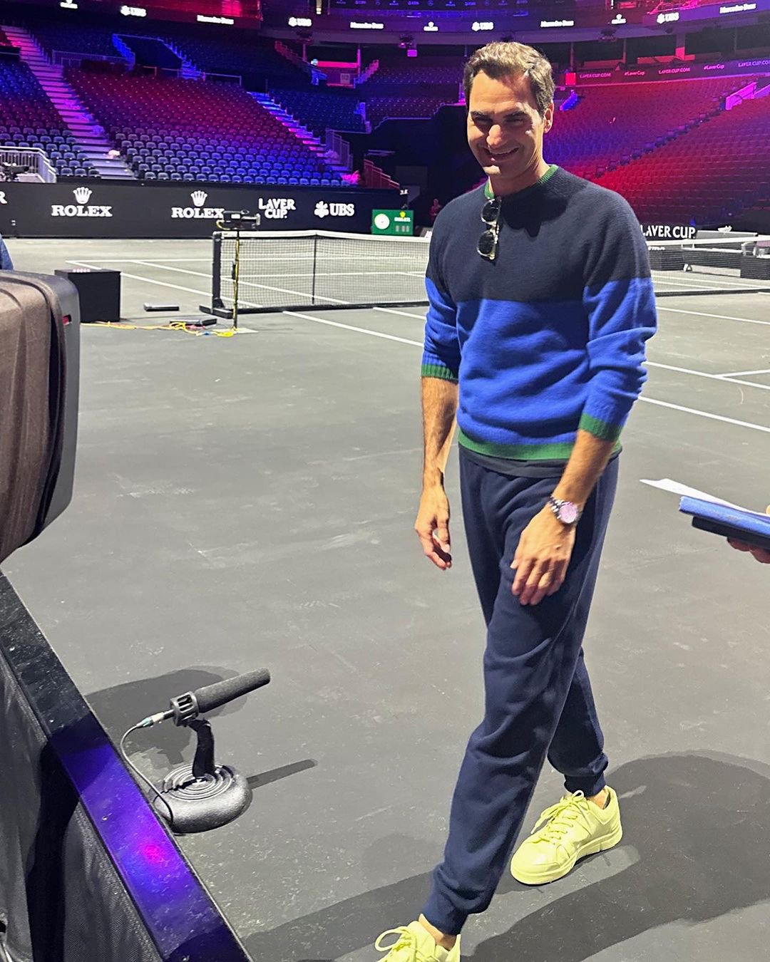 Veste De Tennis Uniqlo Federer Laver Cup - Taille L, Bleu Microfibre, Neuve Avec étiquettes