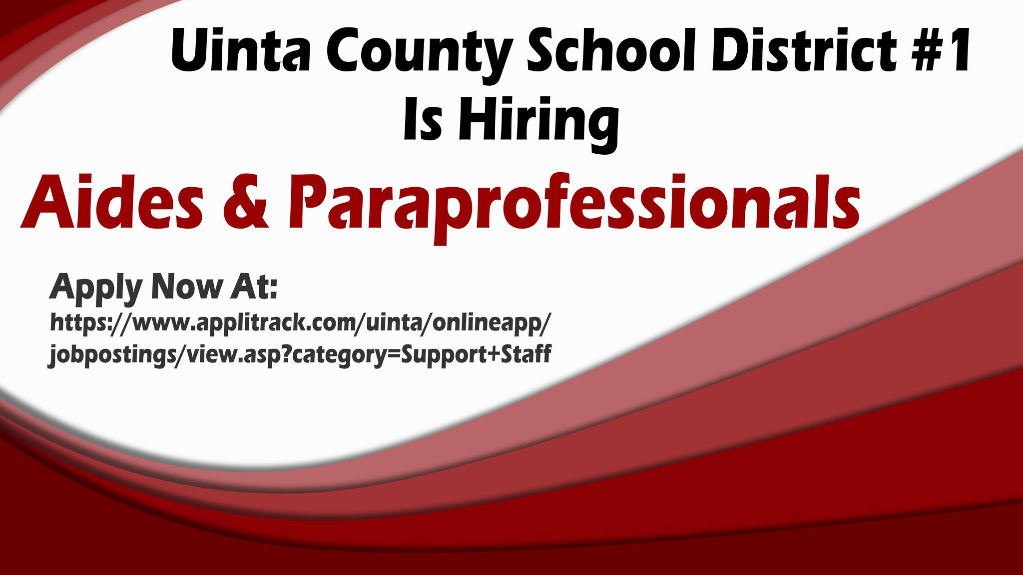 Uinta - 2025-2026 Full-time and Part-time Classroom Aides & SPED ...
