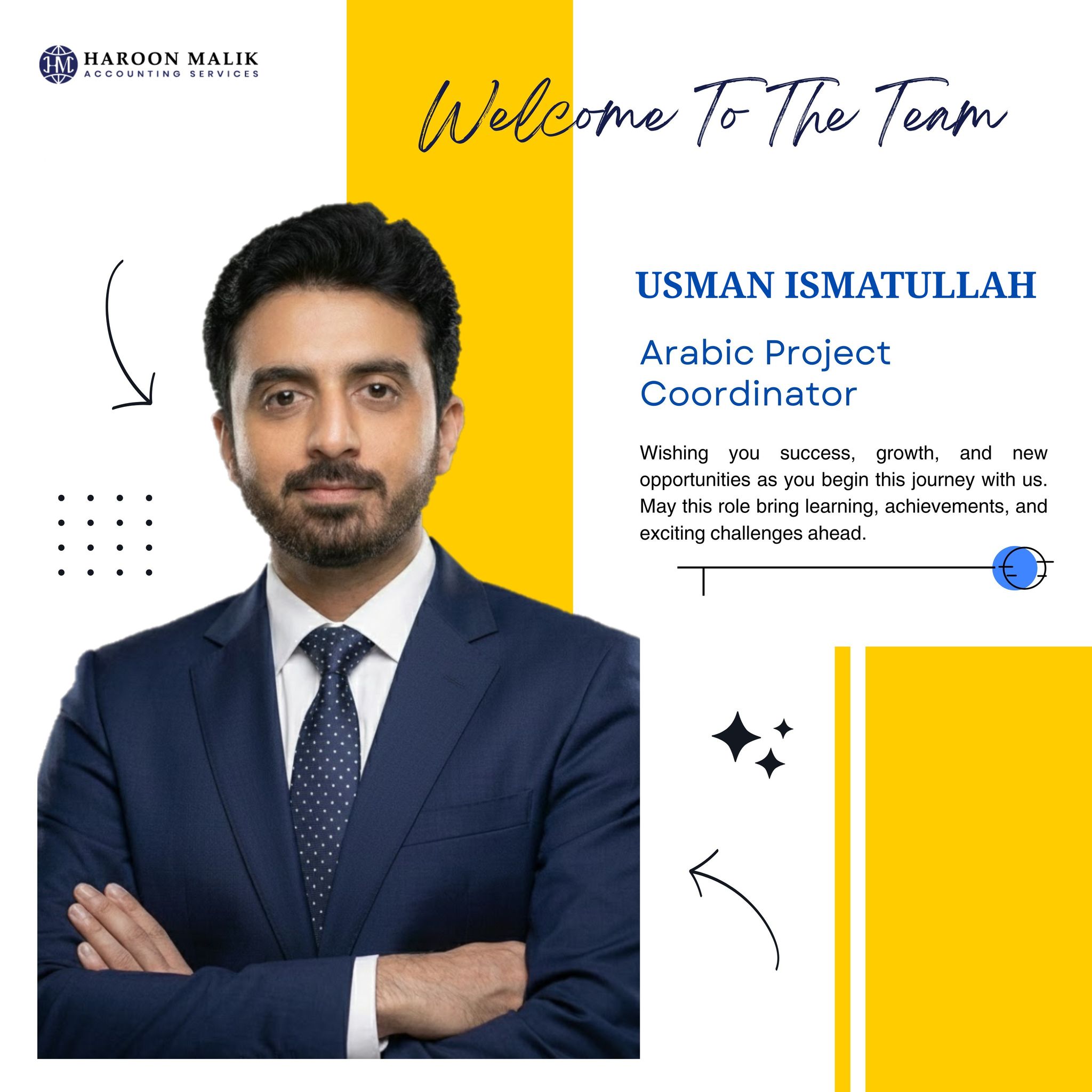 Haroon - We are thrilled to welcome Usman Ismatullah as our new Arabic ...