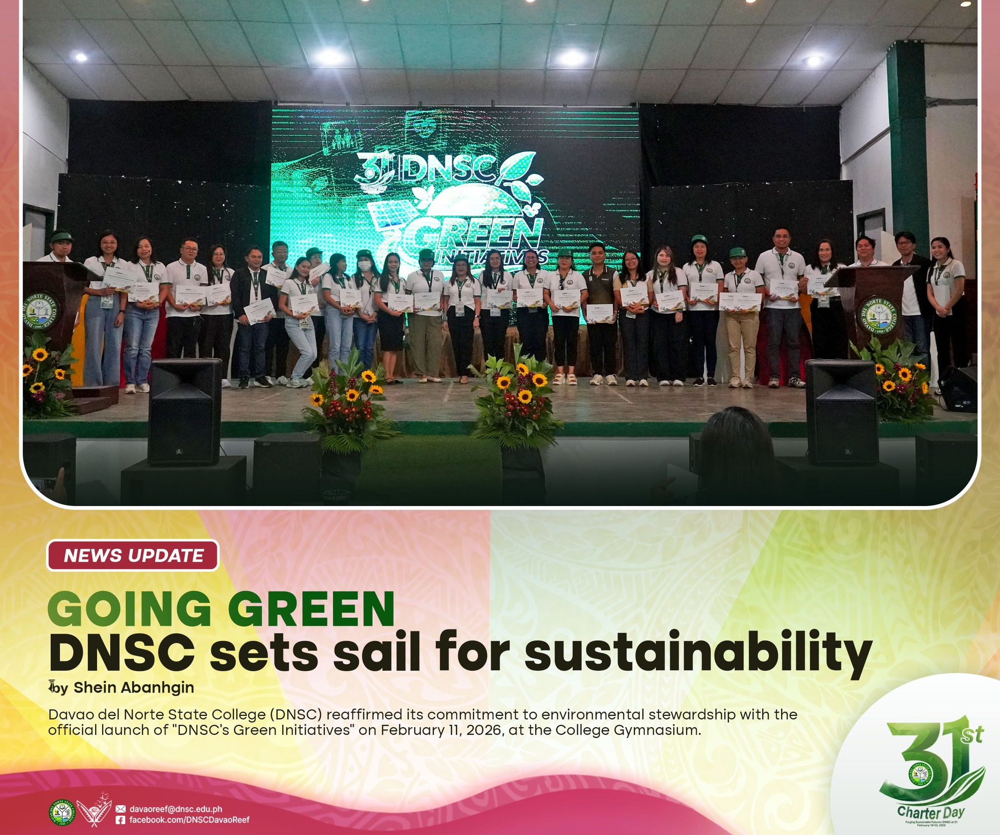 The Davao - 𝗖𝗛𝗔𝗥𝗧𝗘𝗥 𝗗𝗔𝗬 𝗡𝗘𝗪𝗦 | 𝗚𝗢𝗜𝗡𝗚 𝗚𝗥𝗘𝗘𝗡 DNSC sets sail for ...