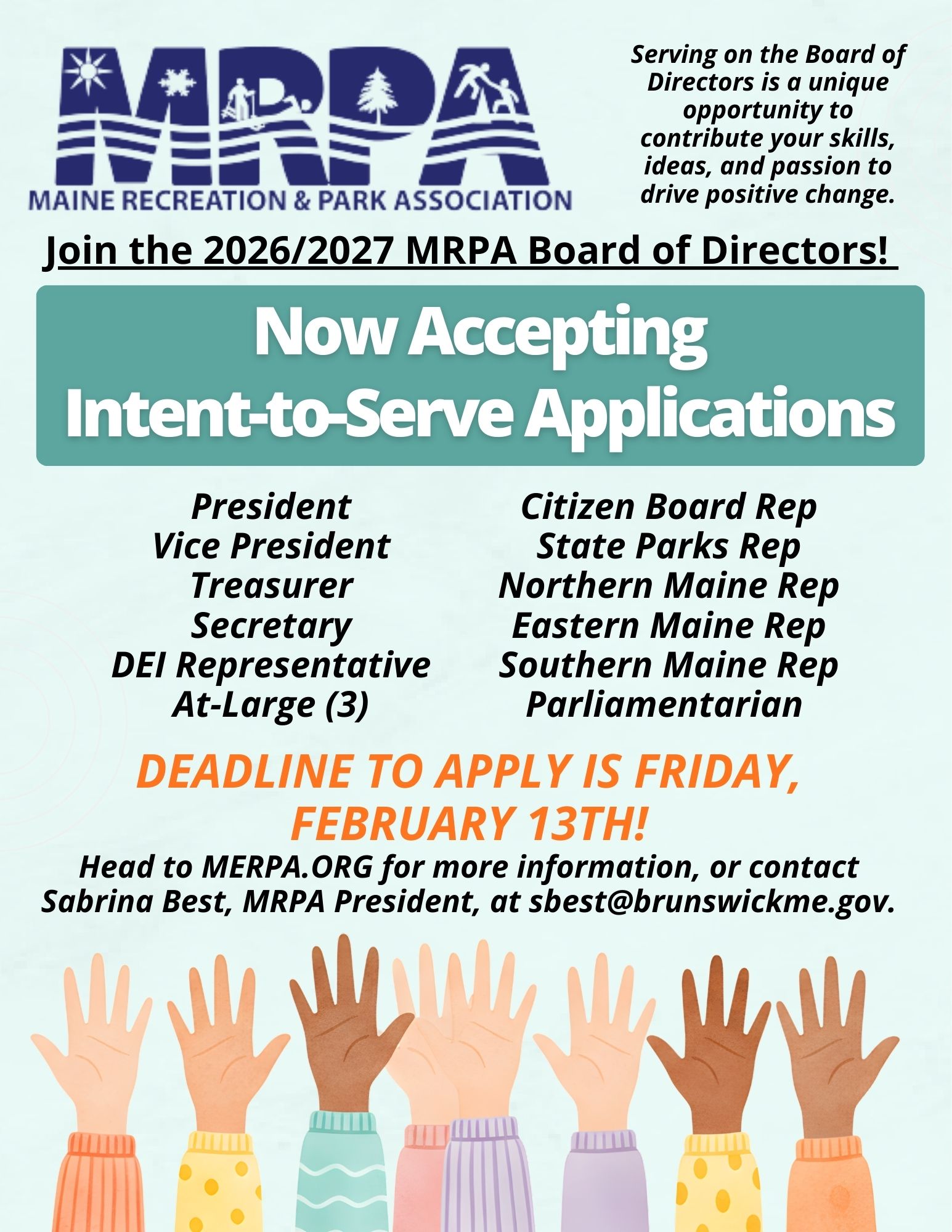 2026/2027... - The Maine Recreation & Park Association (MRPA) | Facebook