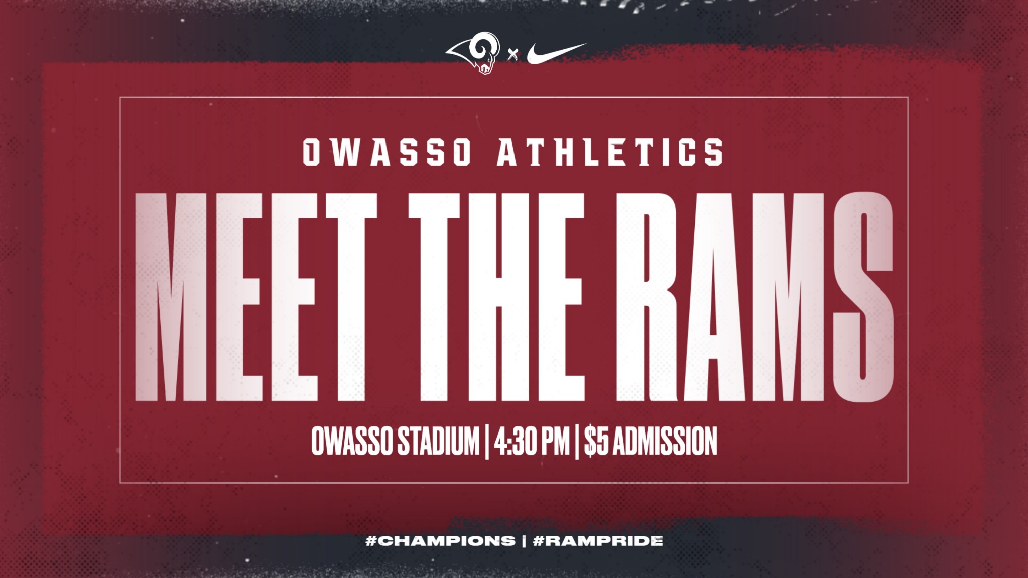 Owasso - Meet the Rams 🎫 $5 Admission 🕓 4:30 PM 📍Owasso Stadium # ...