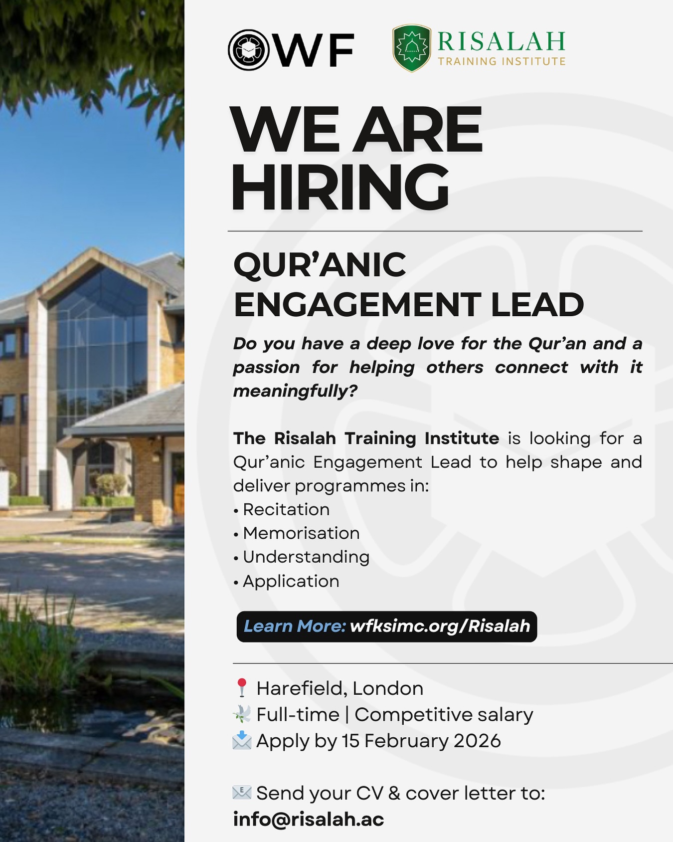 The World - 📖 We’re hiring: Qur’anic Engagement Lead Do you have a deep ...
