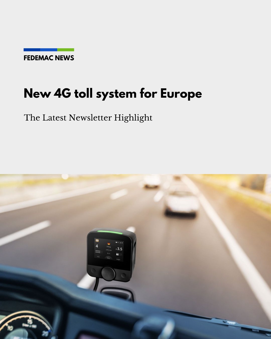 FEDEMAC - 4G tolling is coming to Europe DKV Mobility has launched a ...