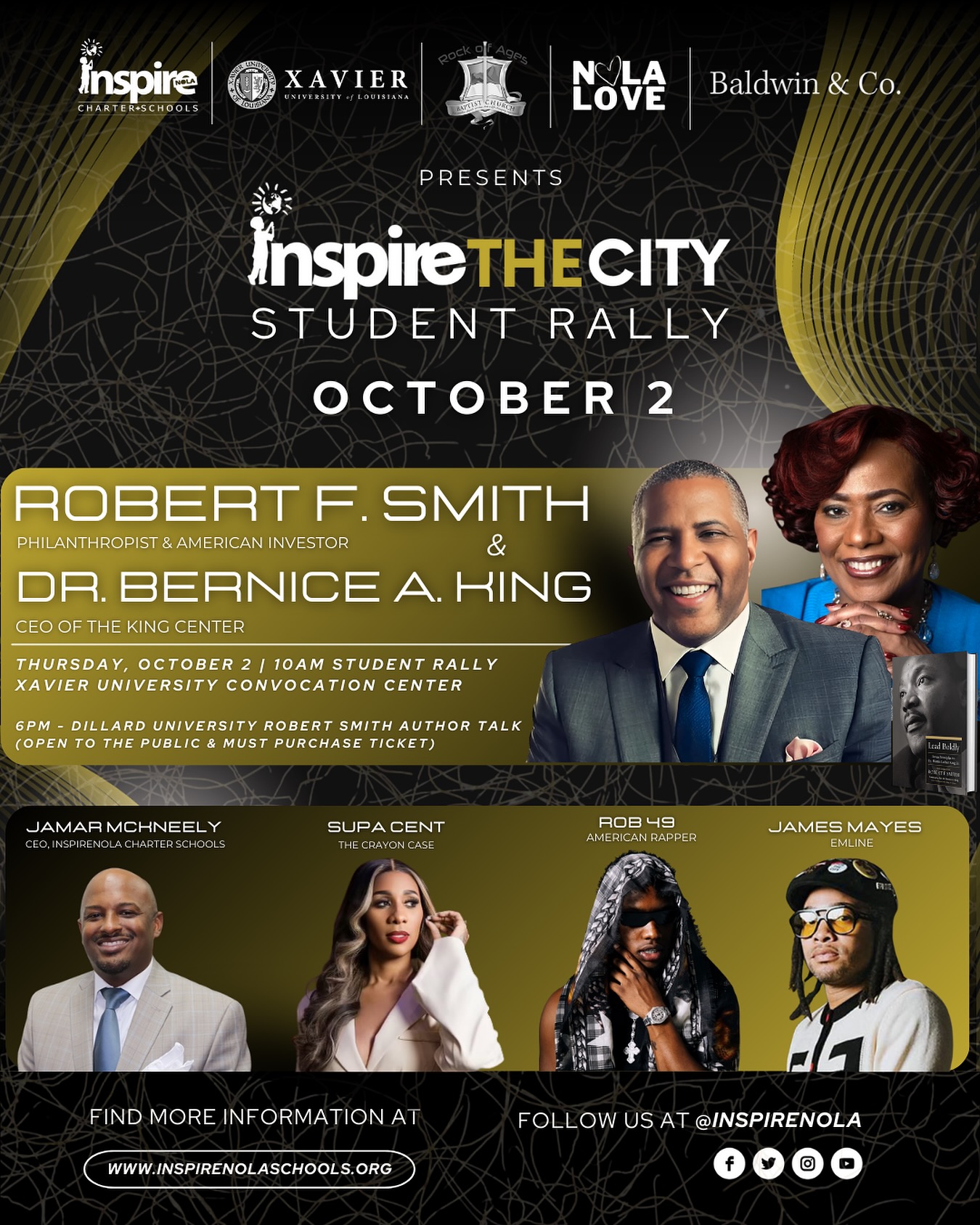 The lineup just got even bigger! ? On Oct. 2 at Xavier University 