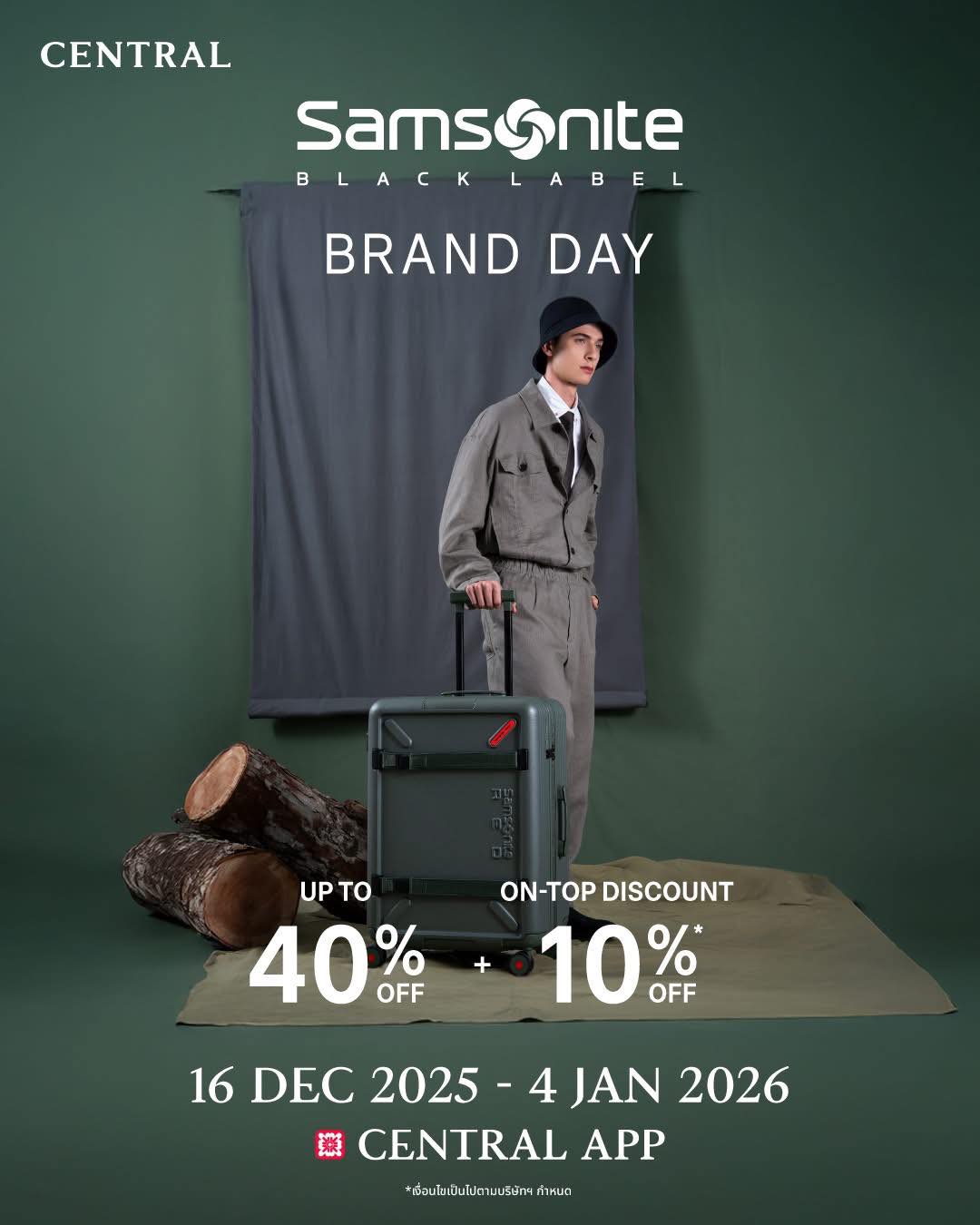 Central - SAMSONITE BRAND DAY 🛒 ช้อป Central App คลิก https://mkt ...