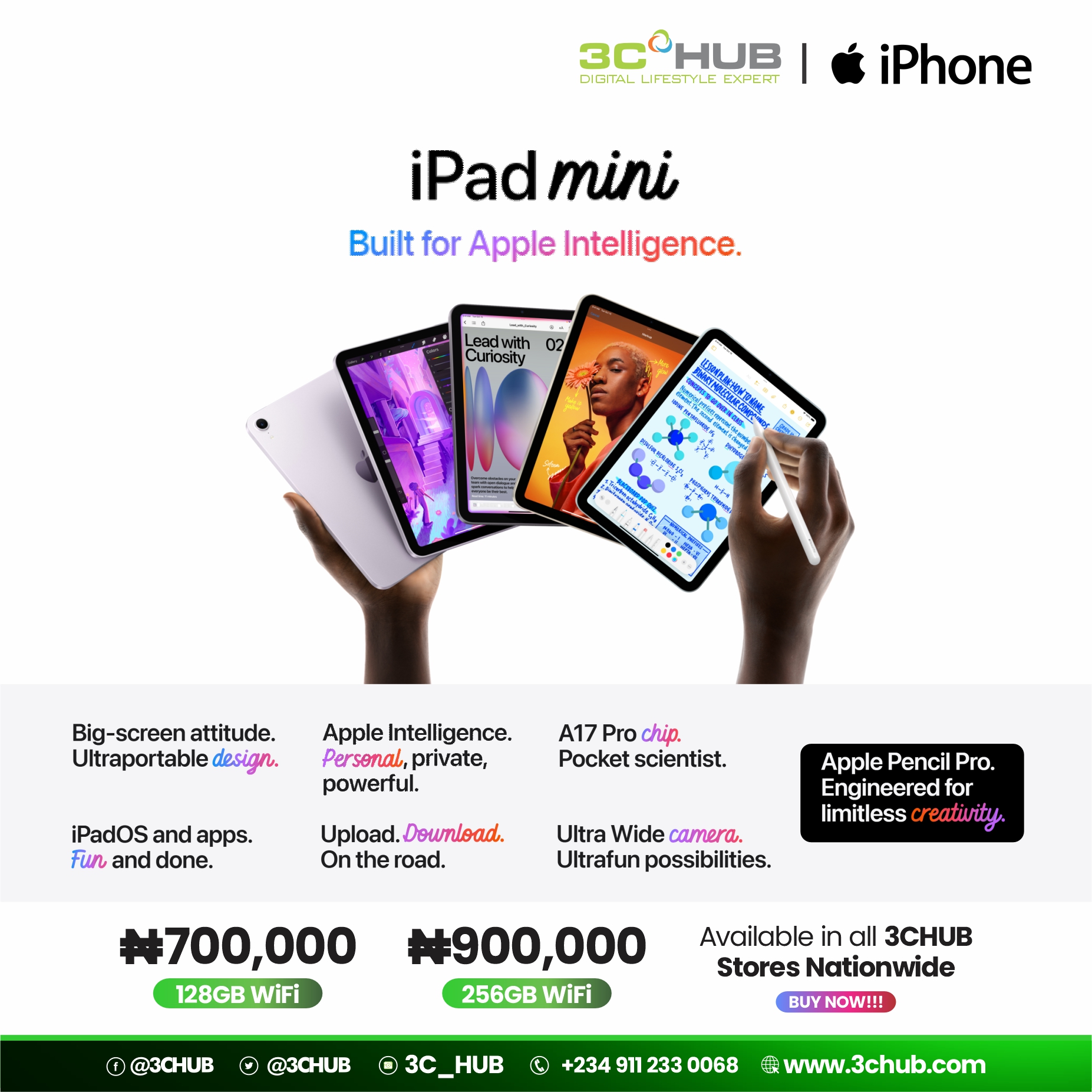 Small size. Massive power. Meet the iPad mini built with the A17 