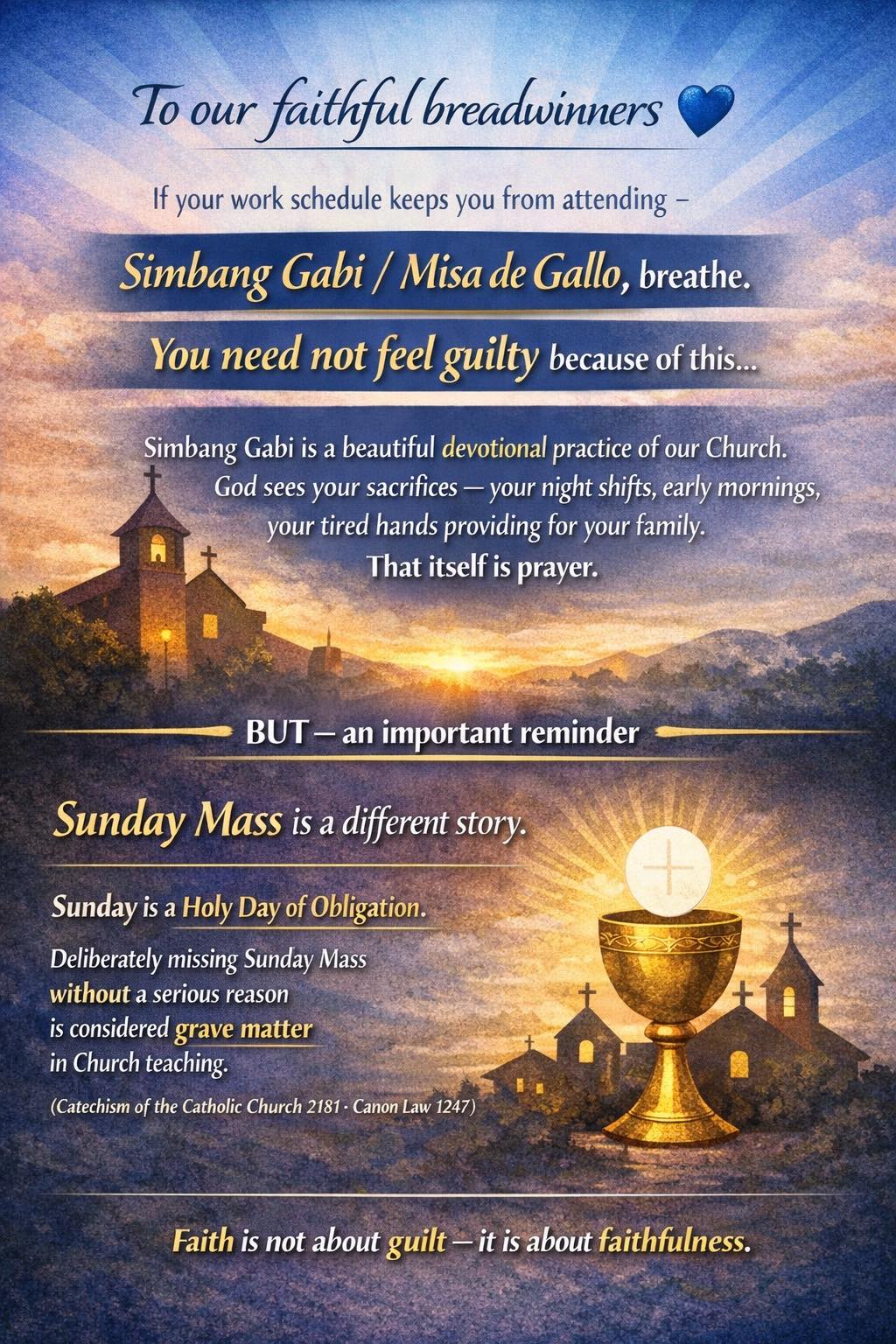 Catholic - Missed Aguinaldo Masses (Simbang Gabi/ Misa de Gallo) due to ...