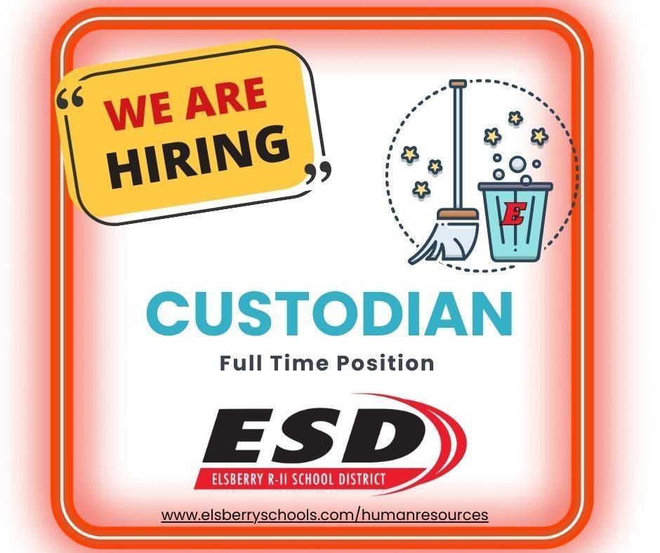 Elsberry - Custodial Position Opening Hours: Regular: 12:30 p.m. – 8:30 ...