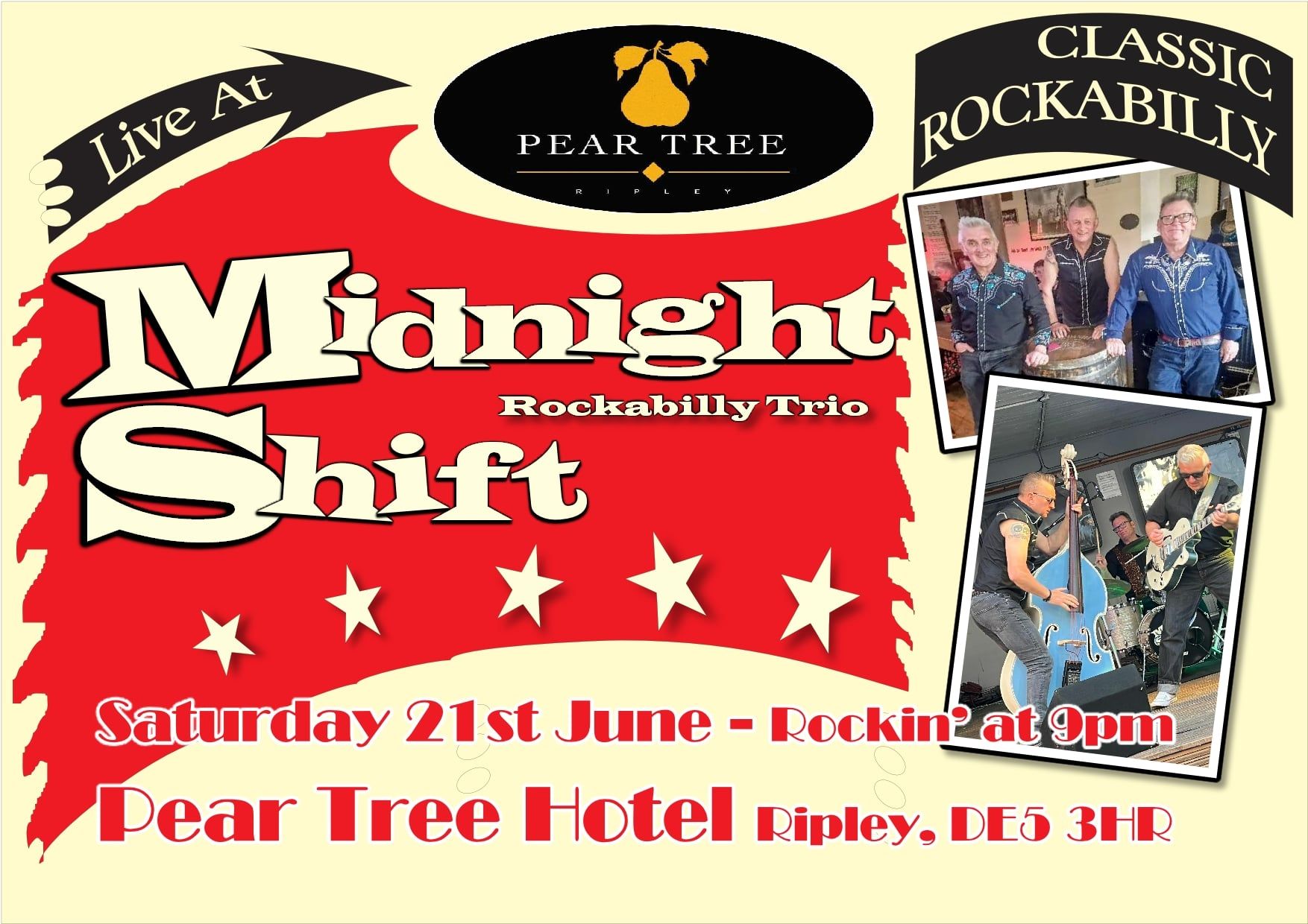 Midnight Shift Rockabilly Trio at The Pear Tree Hotel