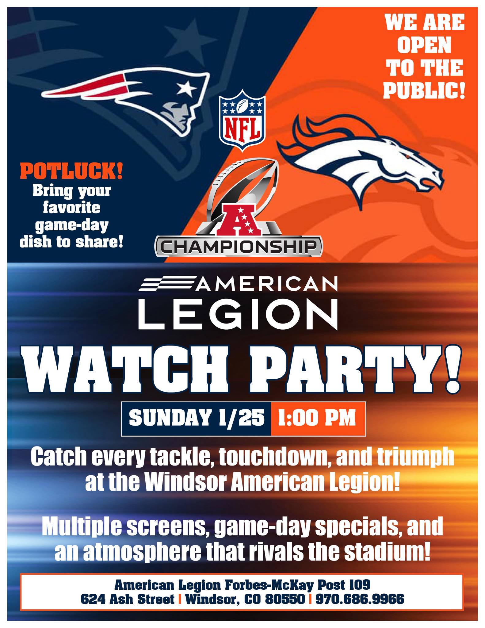 American - Let’s Go Broncos!! See you at the Legion!! | Facebook