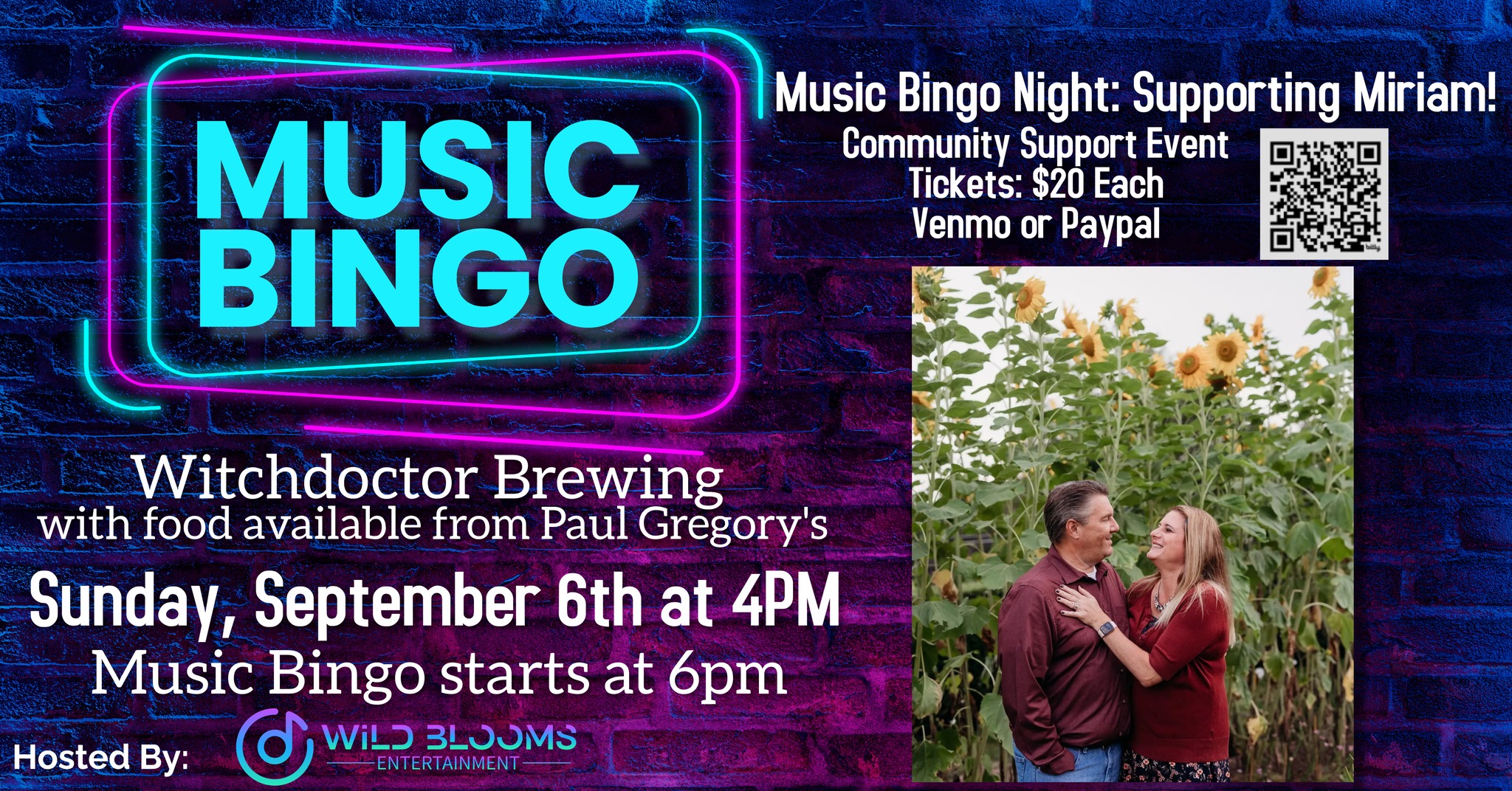 Music Bingo Night: Supporting Miriam!