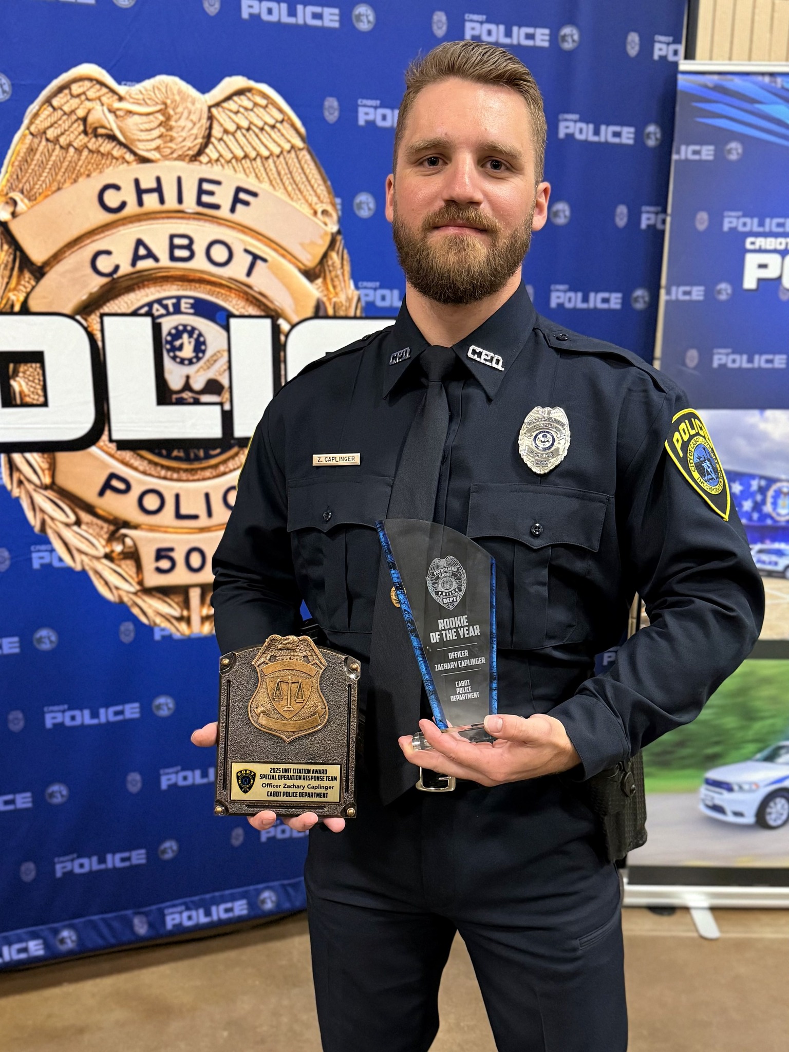 🏆 ROOKIE OF THE YEAR Officer Zachary Caplinger Congratulations to