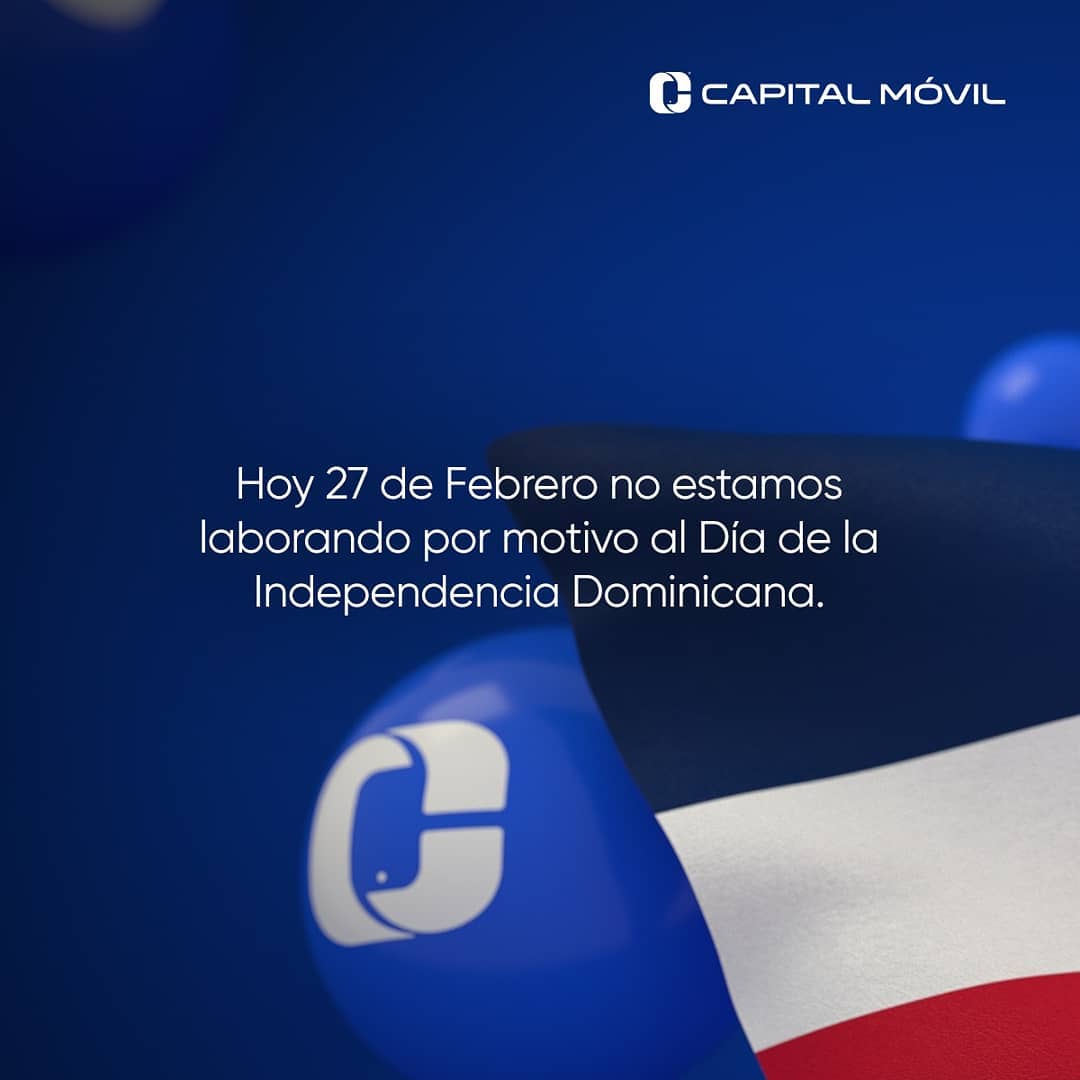 Hoy no estamos laborando. Feliz Día de... - Capital Móvil RD