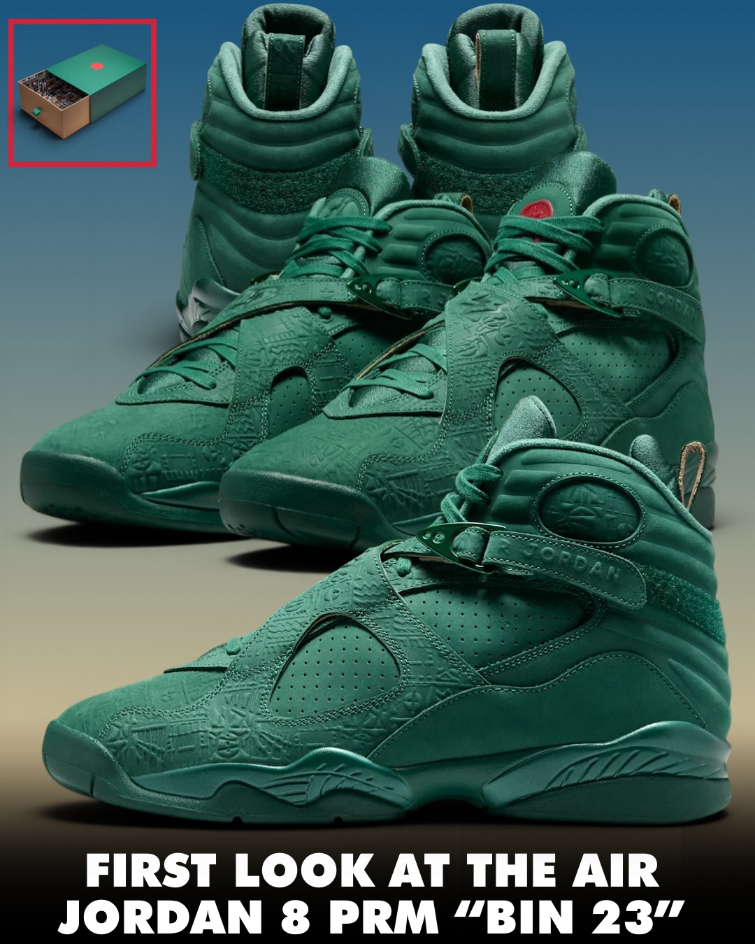 First look at the Air Jordan 8 PRM “Bin 23” loaded up set for