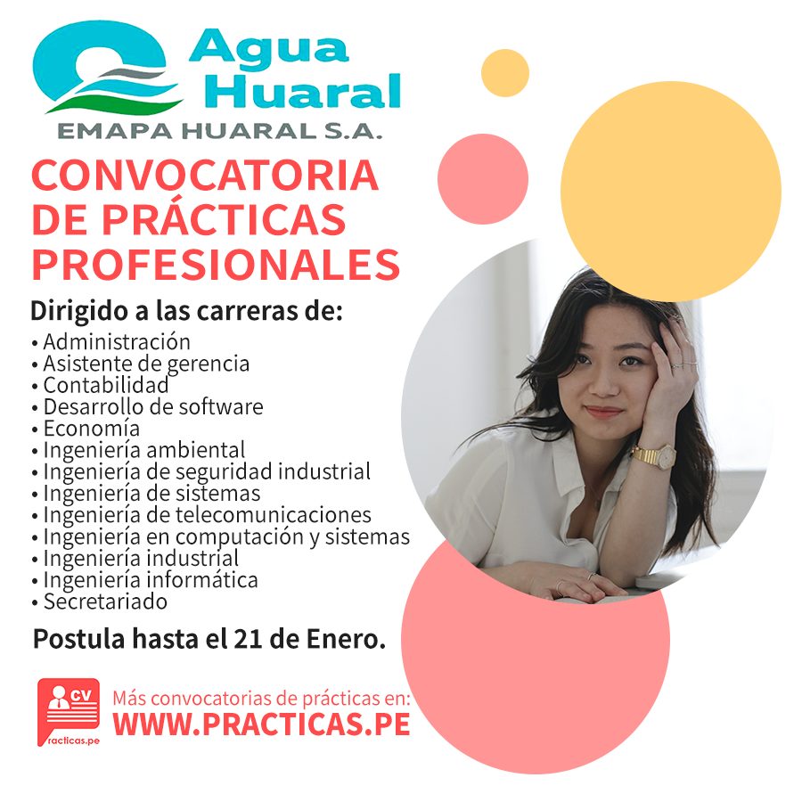 Prácticas - 🚨 Convocatoria de Prácticas en EMAPA HUARAL S. A. Se ...