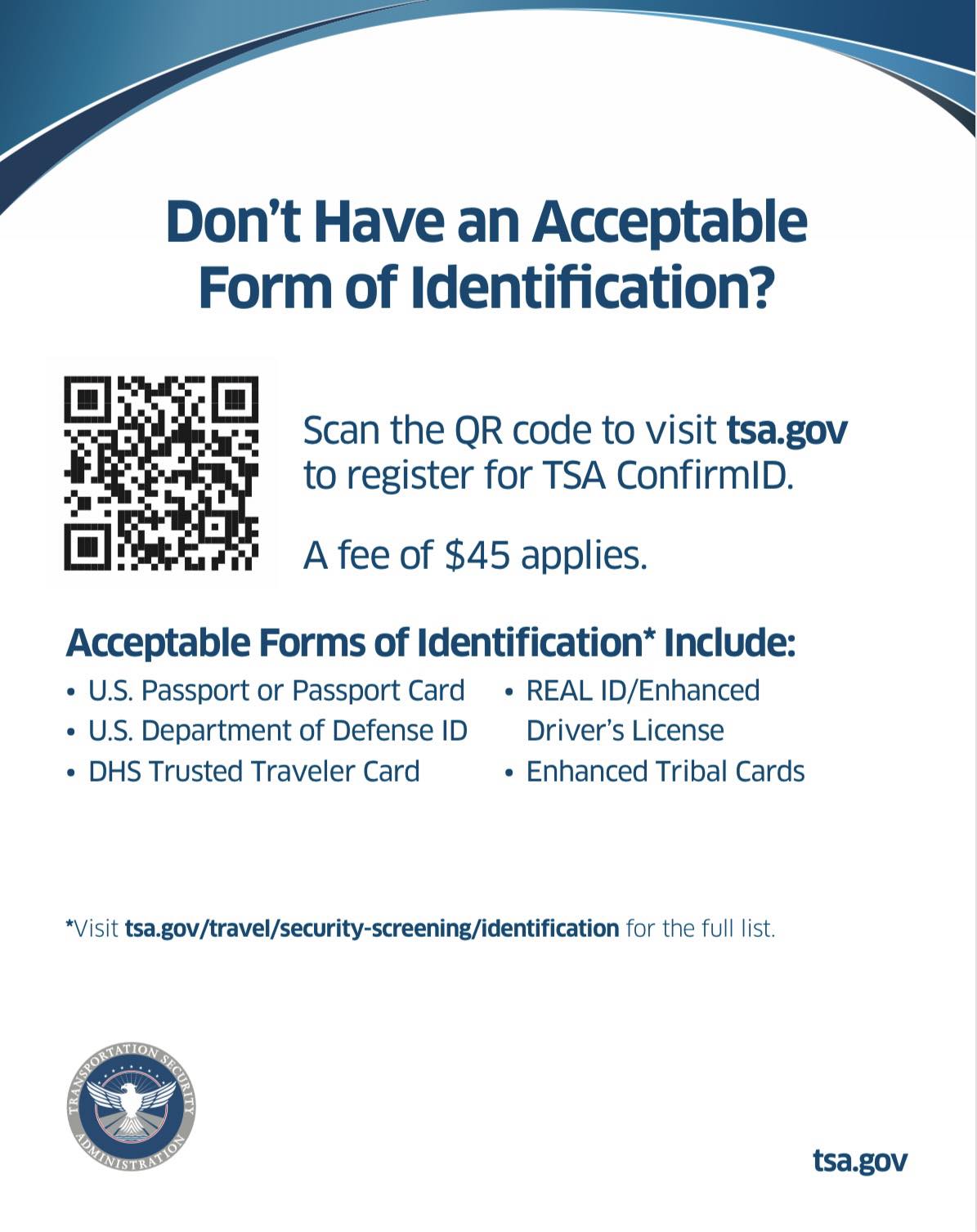 San - TSA ConfirmID is now in effect. You can apply for one before your ...