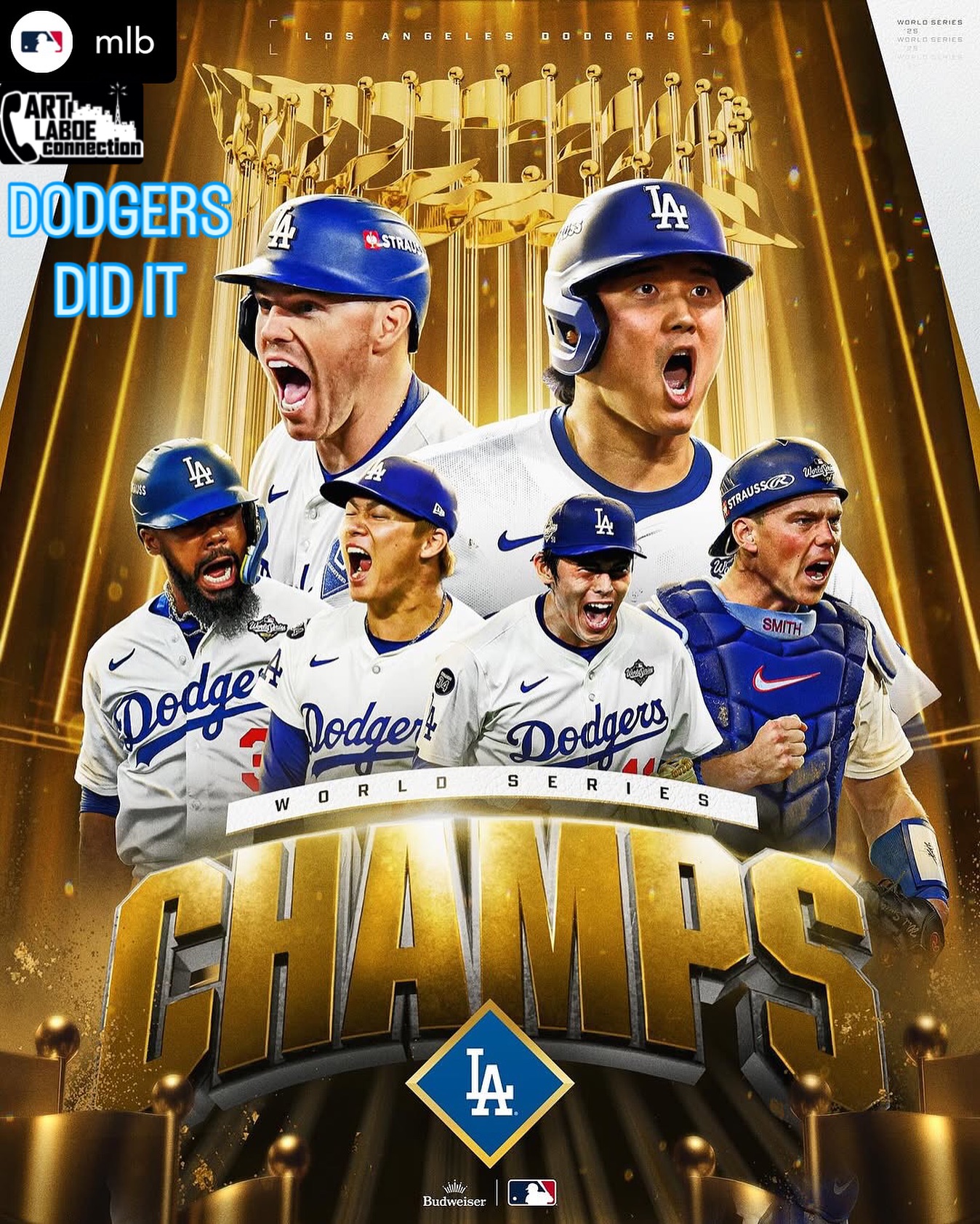THE LOS ANGELES @DODGERS ARE THE 2025 #WORLDSERIES CHAMPIONS! 🏆🏆