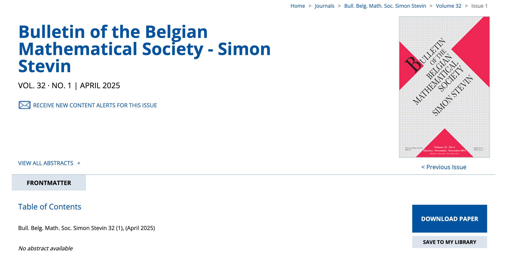 Belgian Mathematical Society