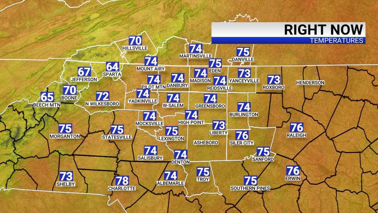 FOX - Here are your lunchtime temperatures from the FOX8 MAX Weather ...