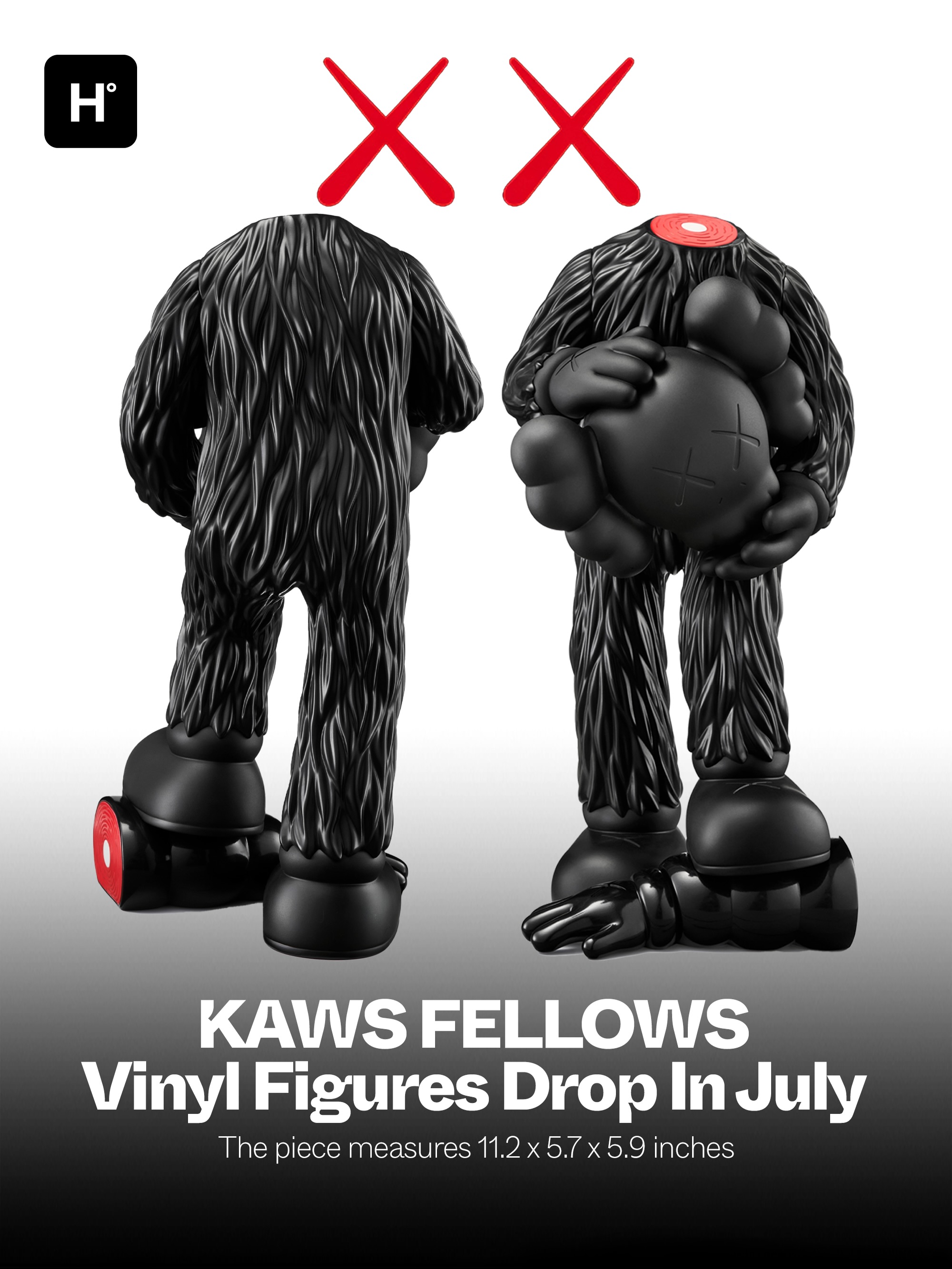 KAWS FELLOWS OPEN EDITION ブラック フィギュア KAWS has revealed a new 'FELLOWS' figure ❌❌ Releasing in July