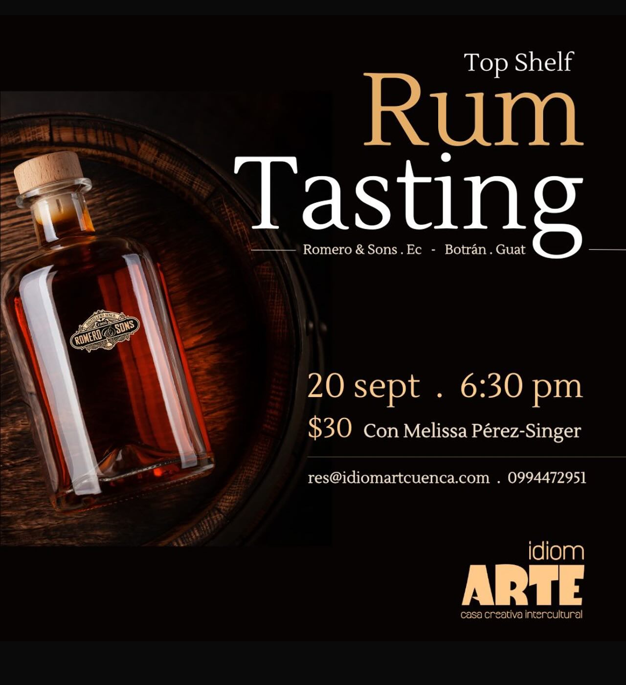 Top Shelf: Cata de Ron CUENCA... - Melissa Sommelière | Facebook