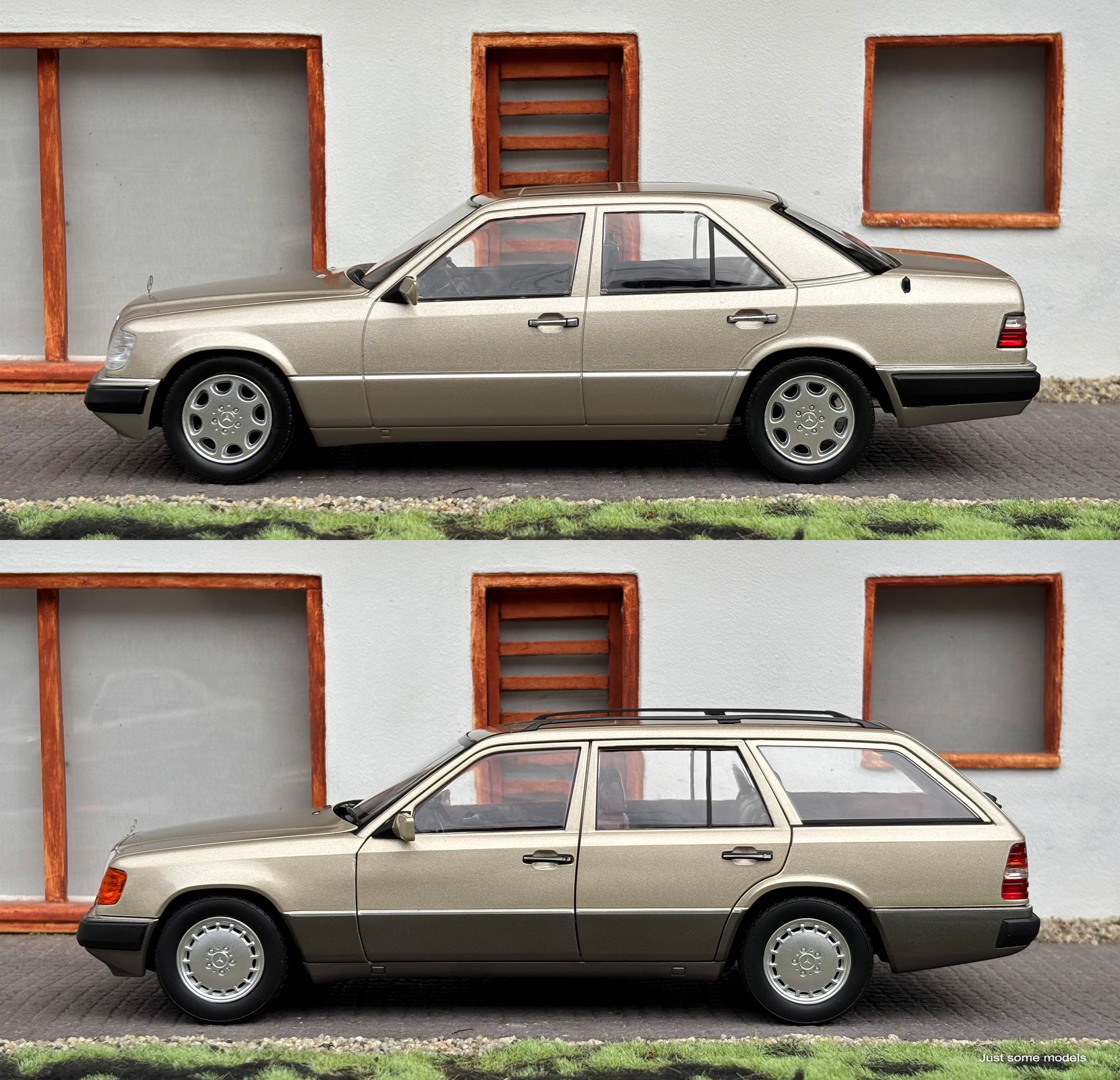 1:18 Mercedes-Benz W124 vs S124 in beige #mercedes #mercedesbenz 
