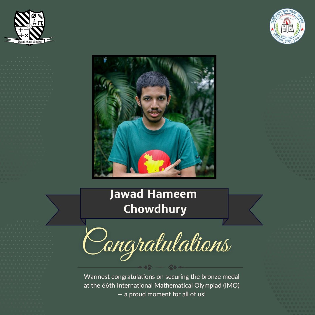 Ideal - We are beyond proud to share that Jawad Hameem Chowdhury , our ...